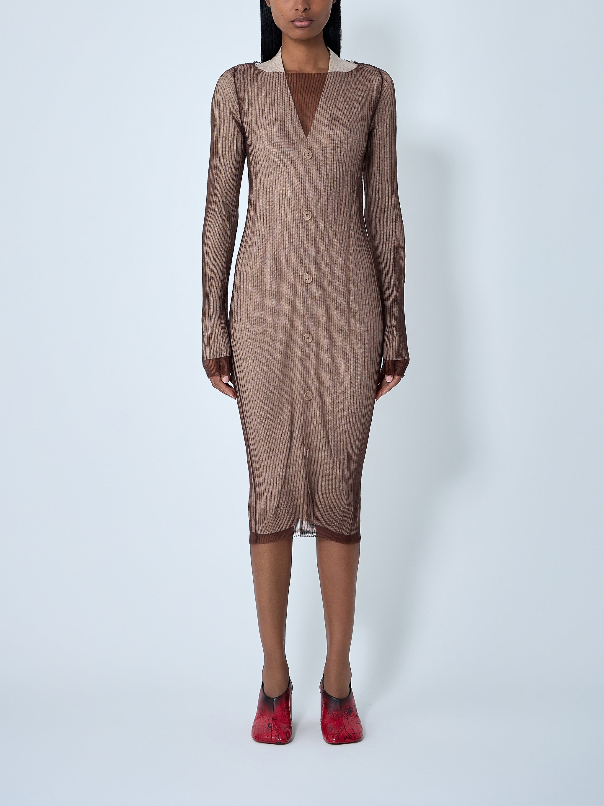 Layered Cardigan Dress