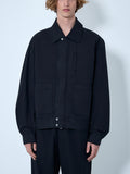 Cotton Jacket with Snap Fastening