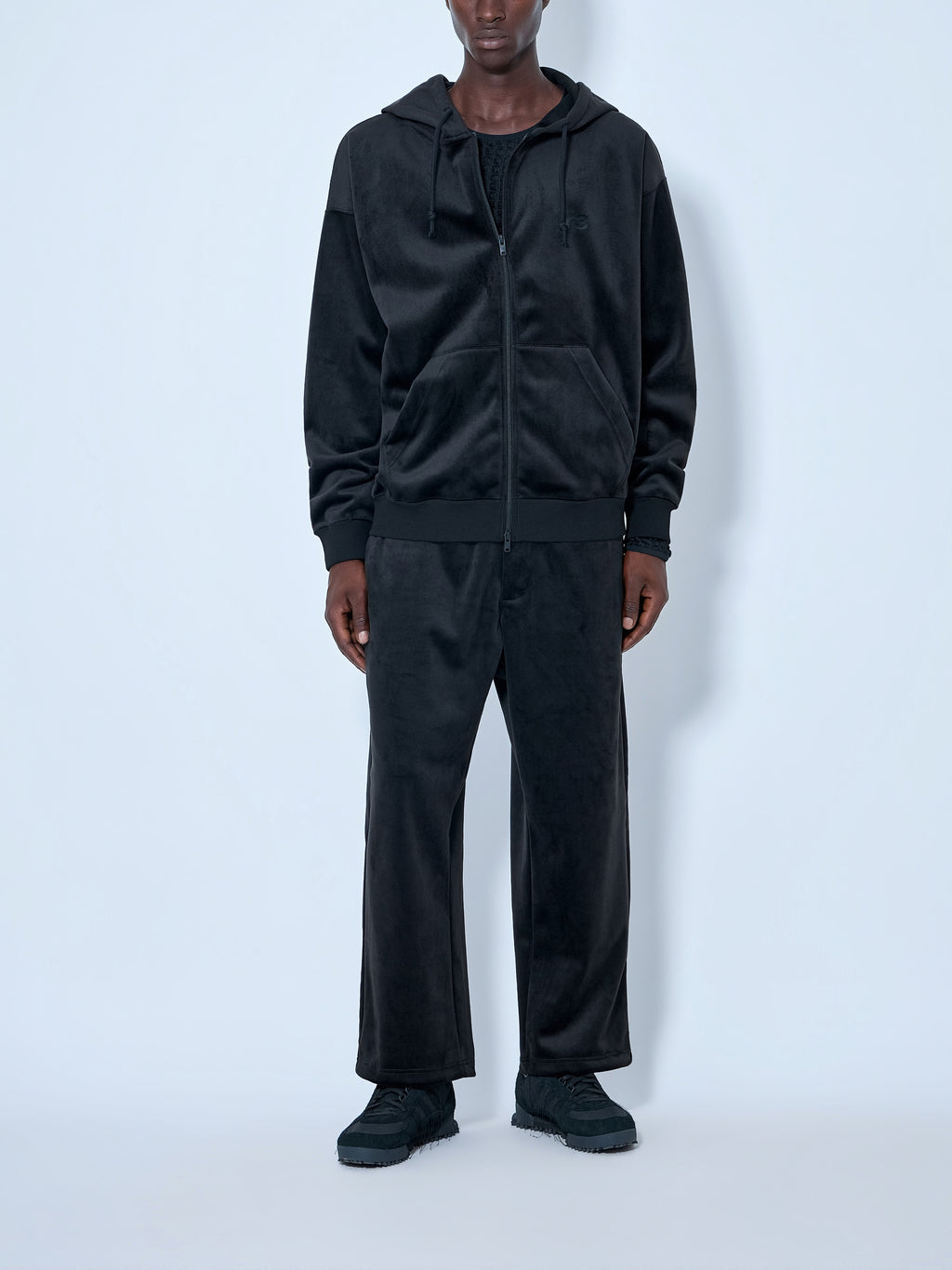 Zip-Up Hoodie with Ribbed Trims