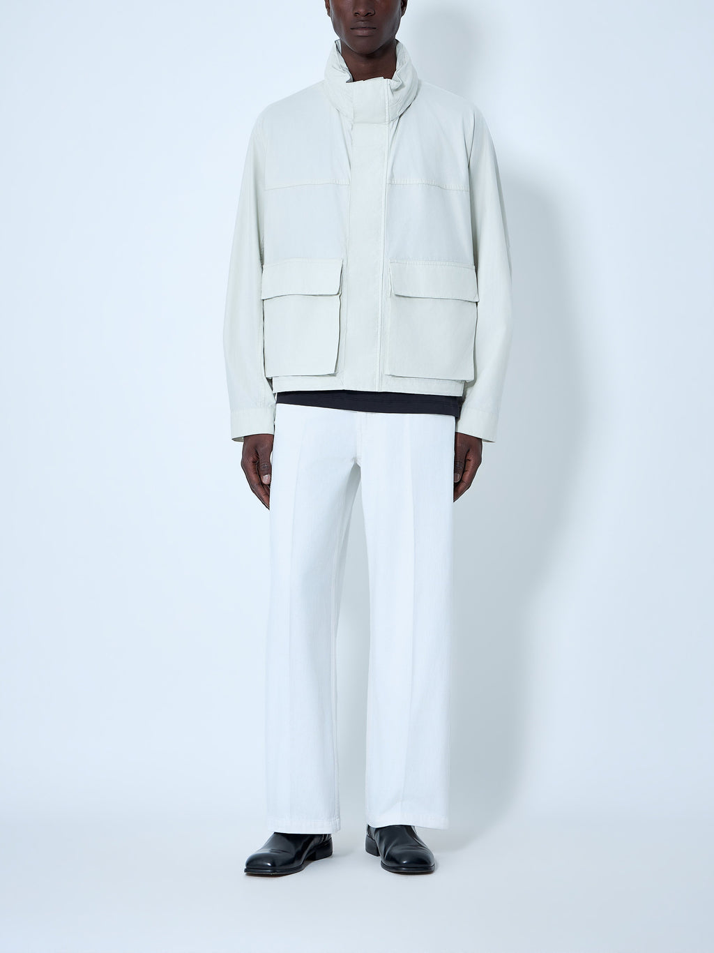 High-Collar Utility Jacket