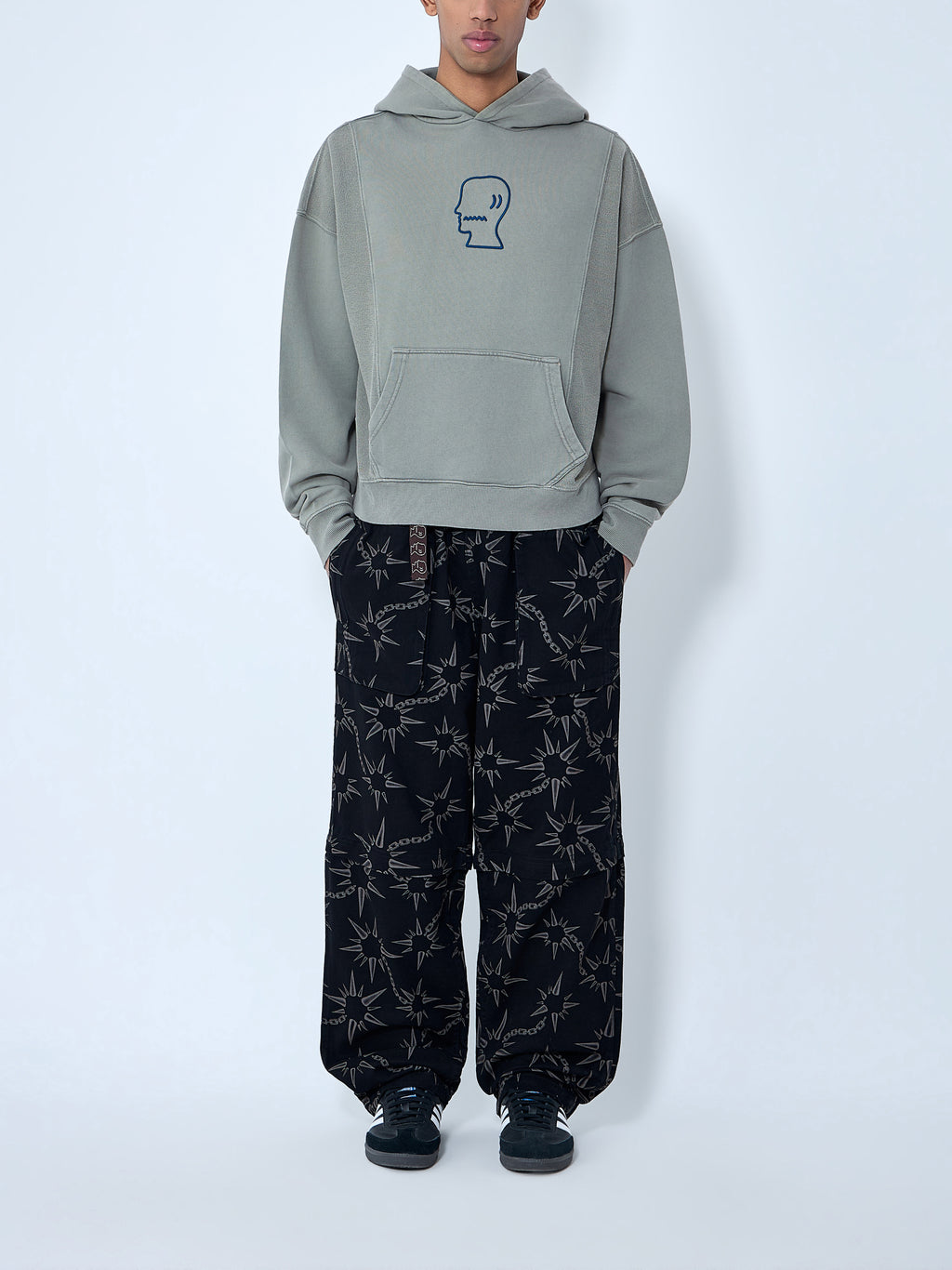 Graphic Motif Hooded Sweatshirt