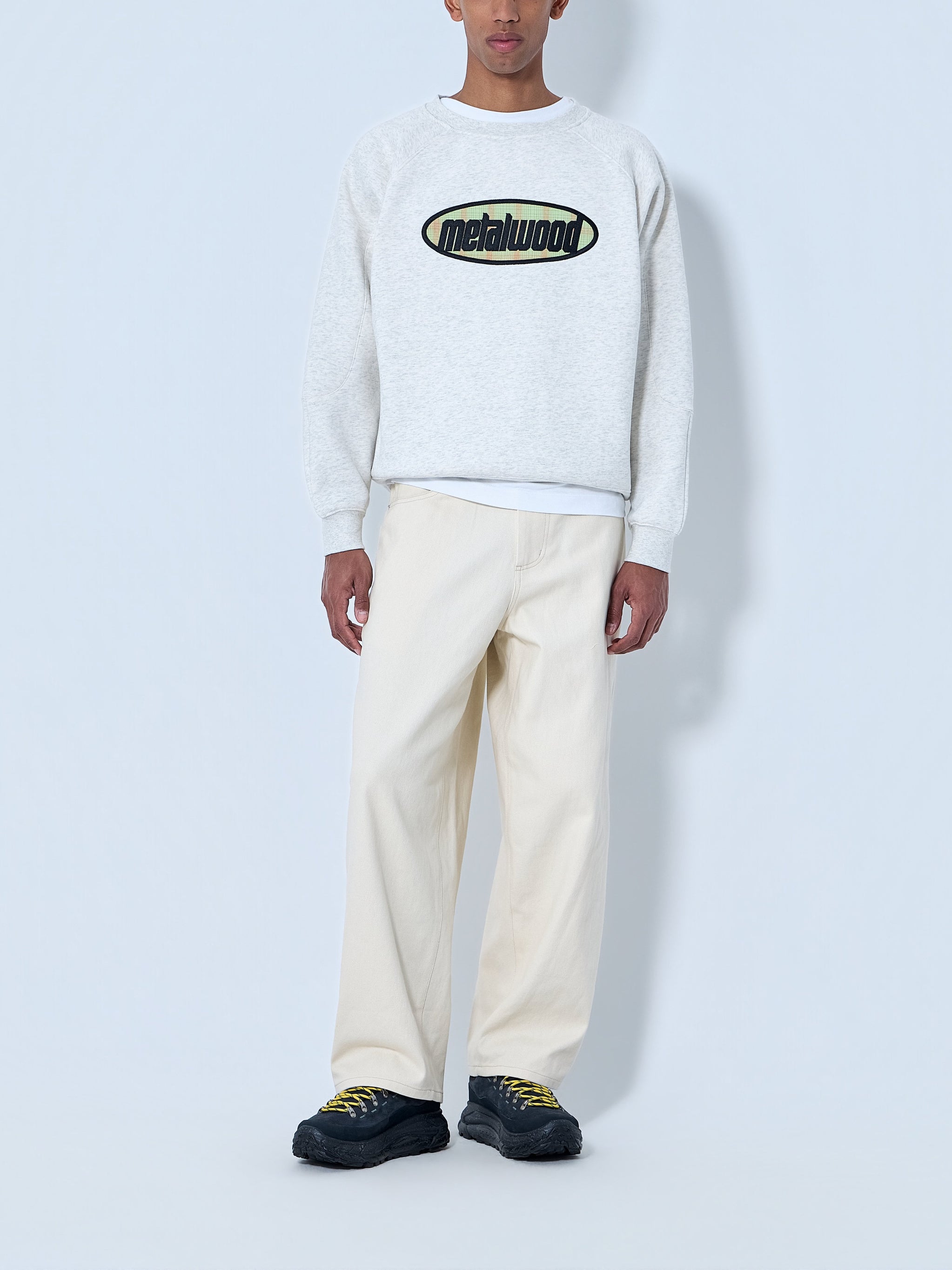 Wide-Leg Denim Trousers