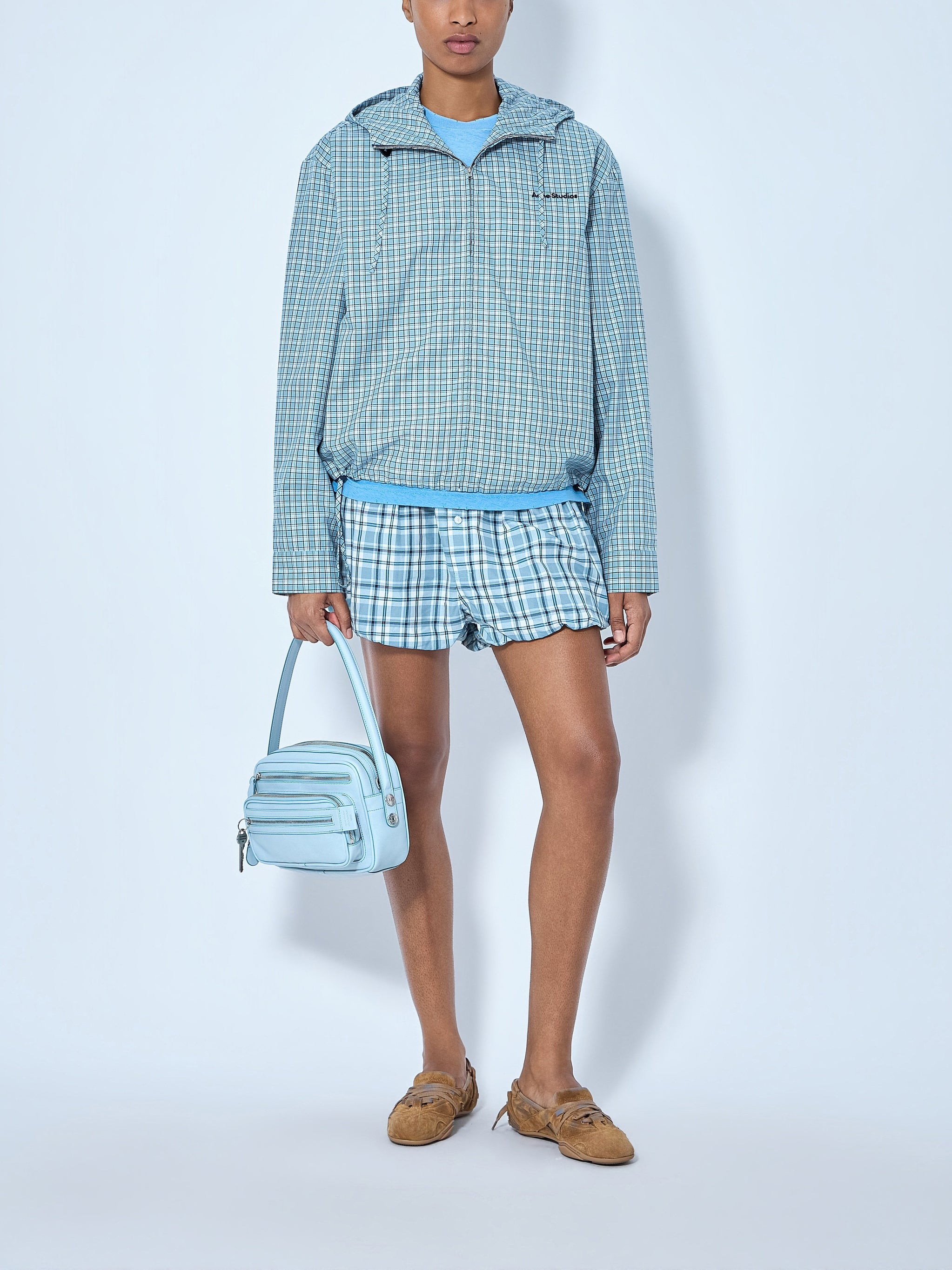 Hooded Check Jacket