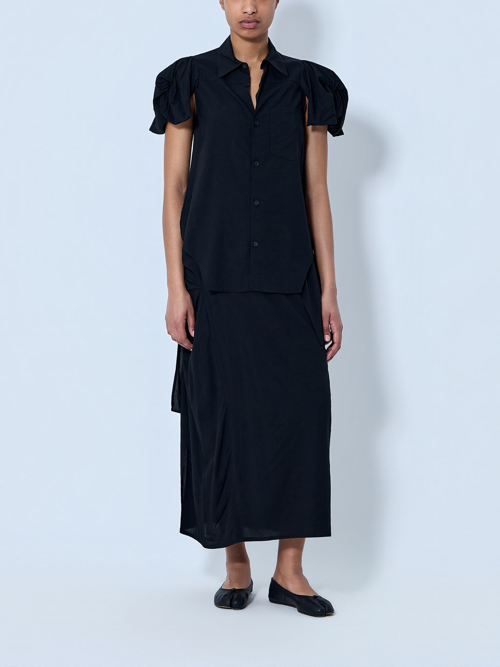 Twisted Sleeve Blouse