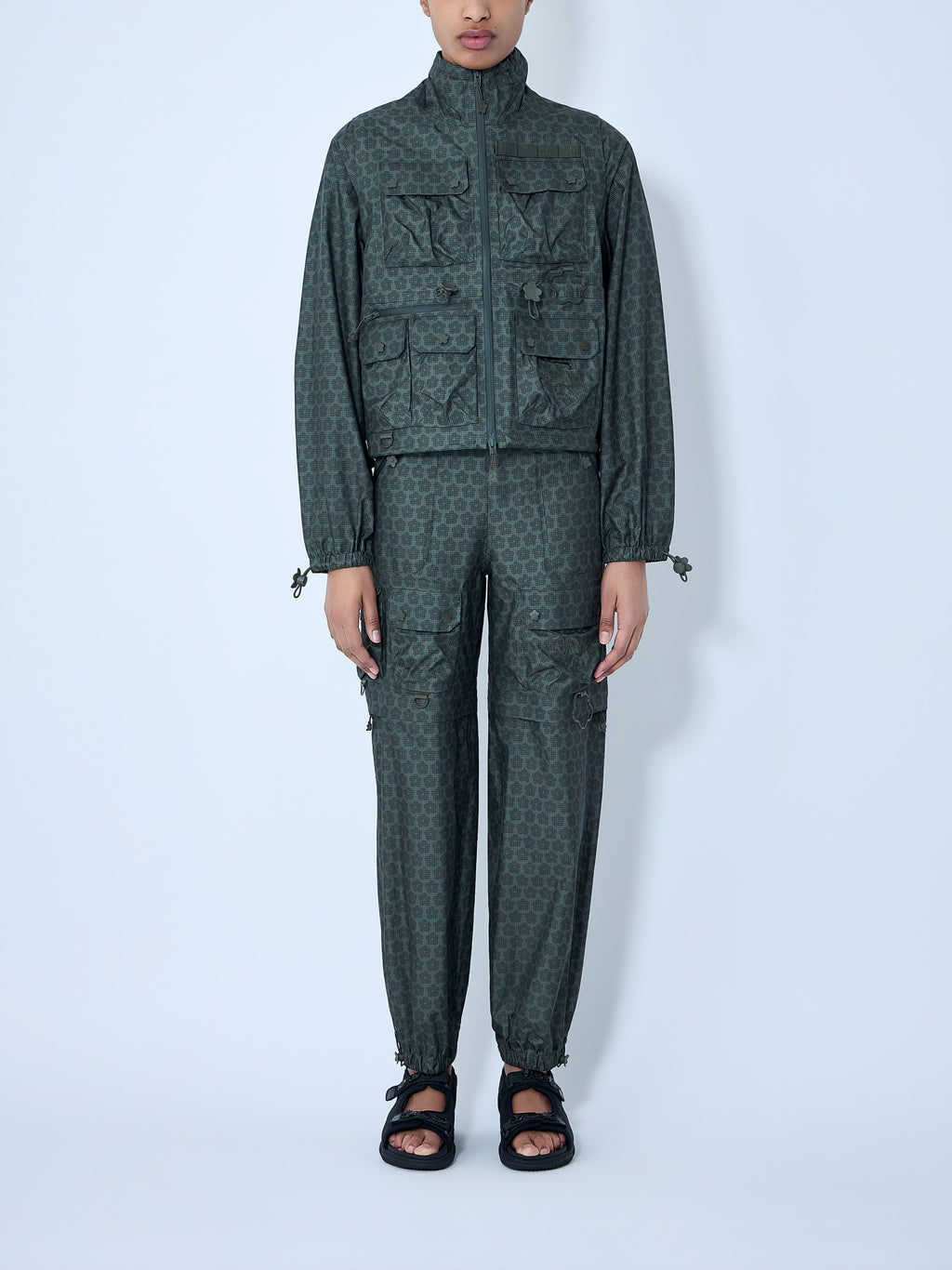 Drawstring Waist Cargo Trousers