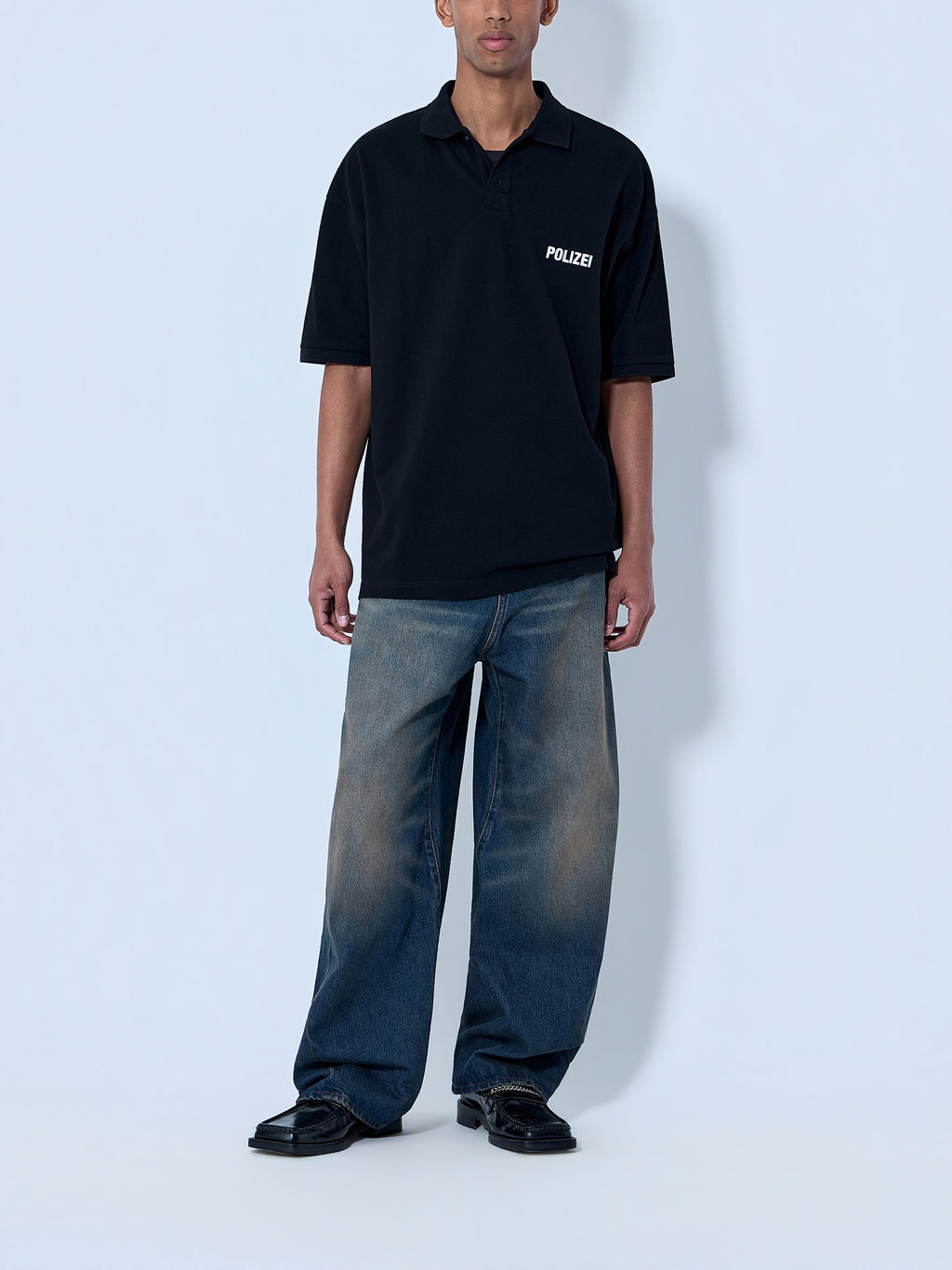 Wide-Leg Denim Trousers