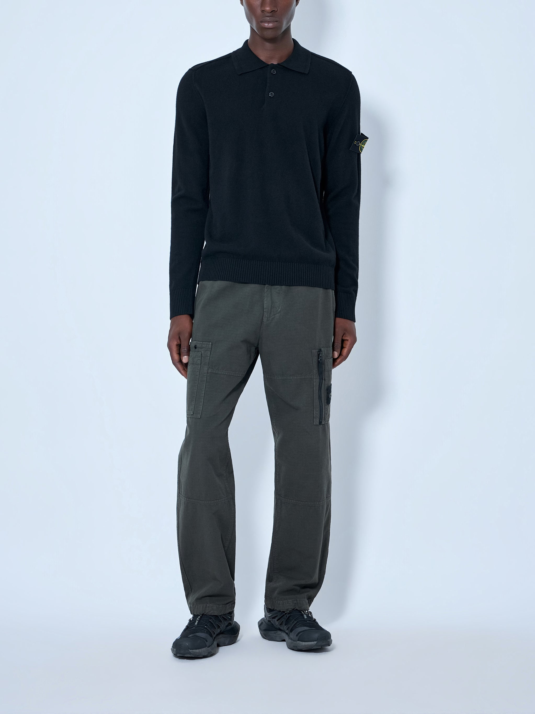 Long Sleeve Polo Knit