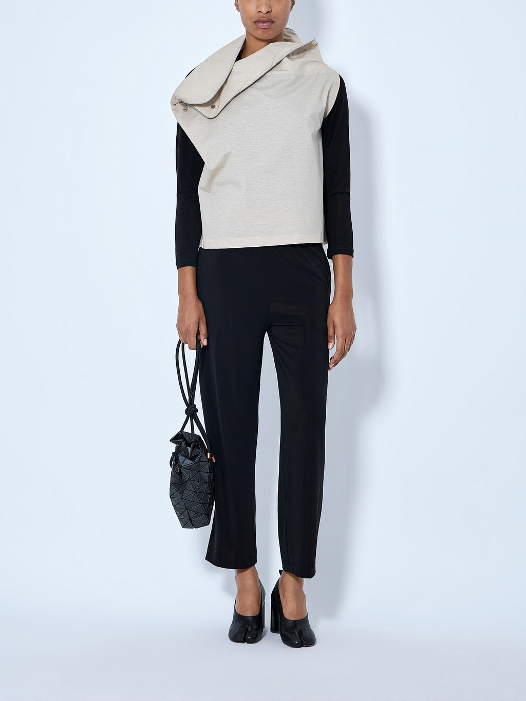 Asymmetric Zip Detail Top