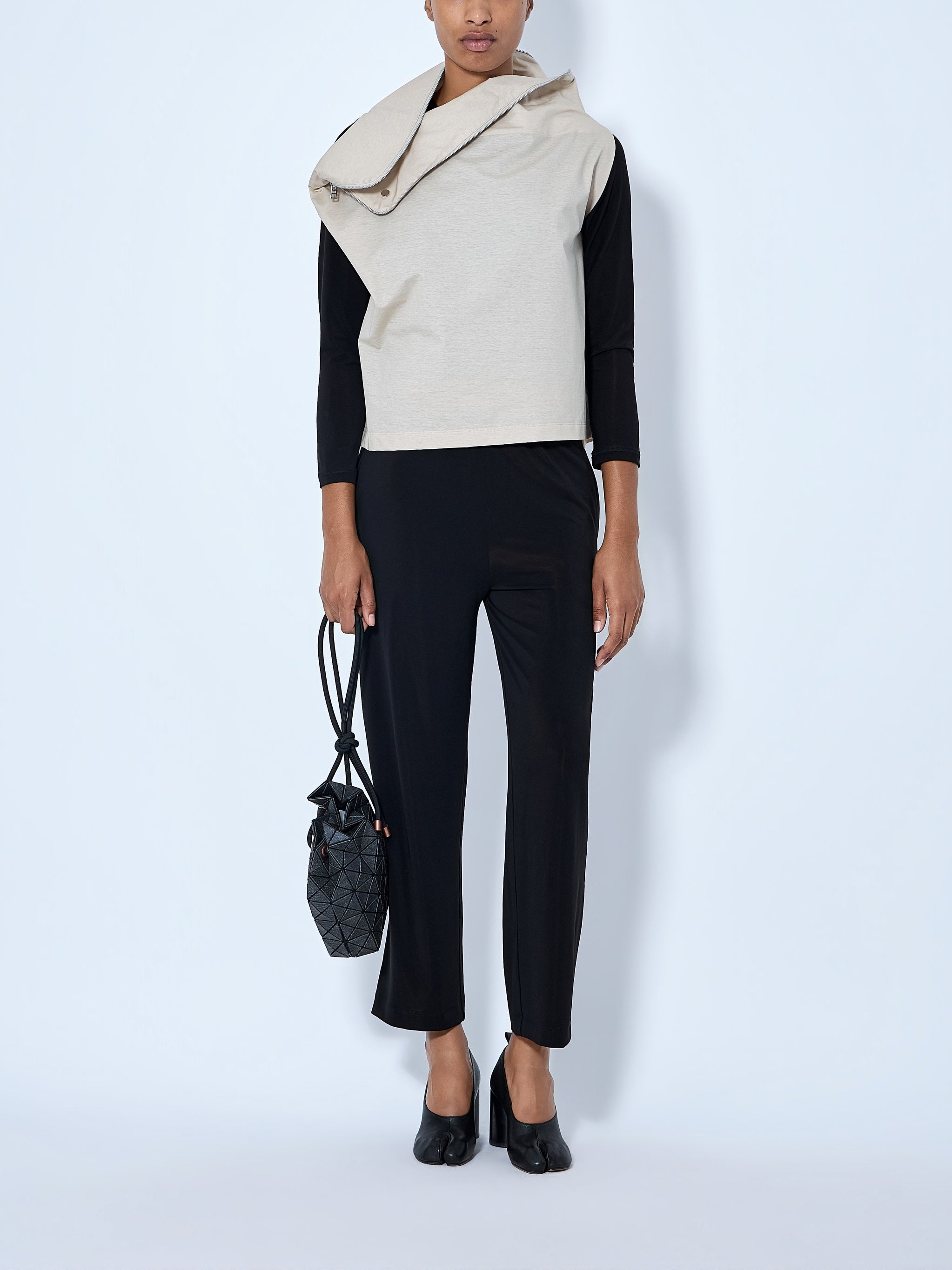 Asymmetric Zip Detail Top