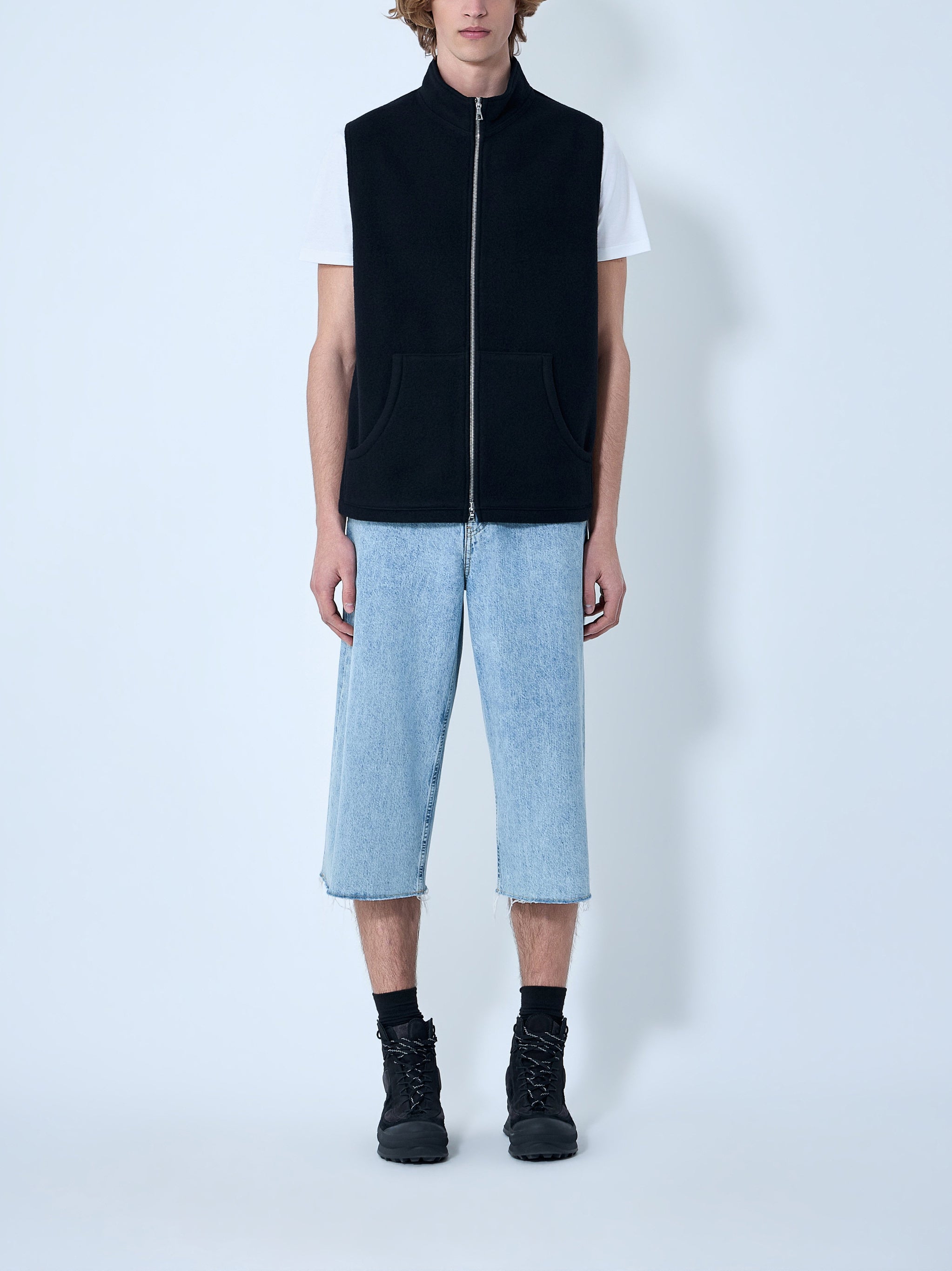 High-Neck Zip Vest