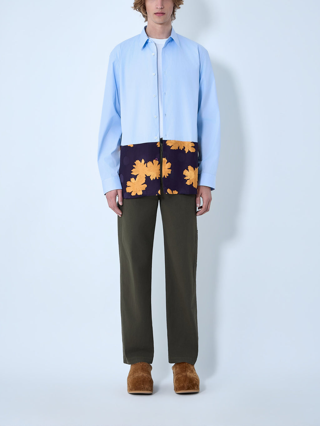 Contrast Cotton Shirt