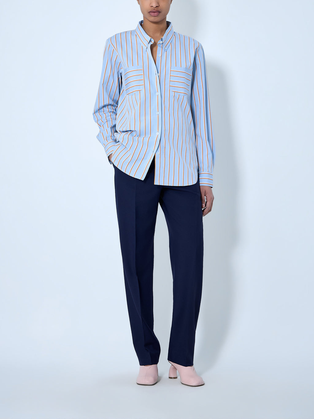 Striped Cotton Poplin Shirt