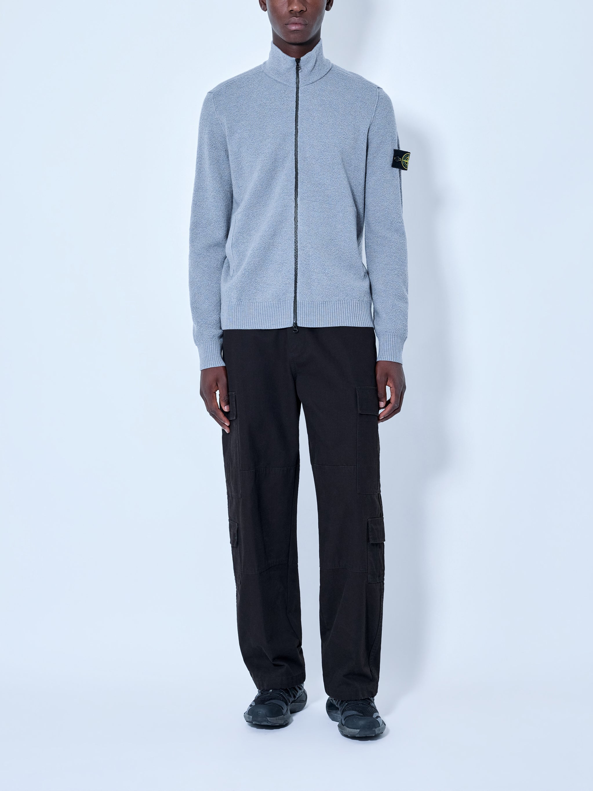 Zip-Up Knit Sweater