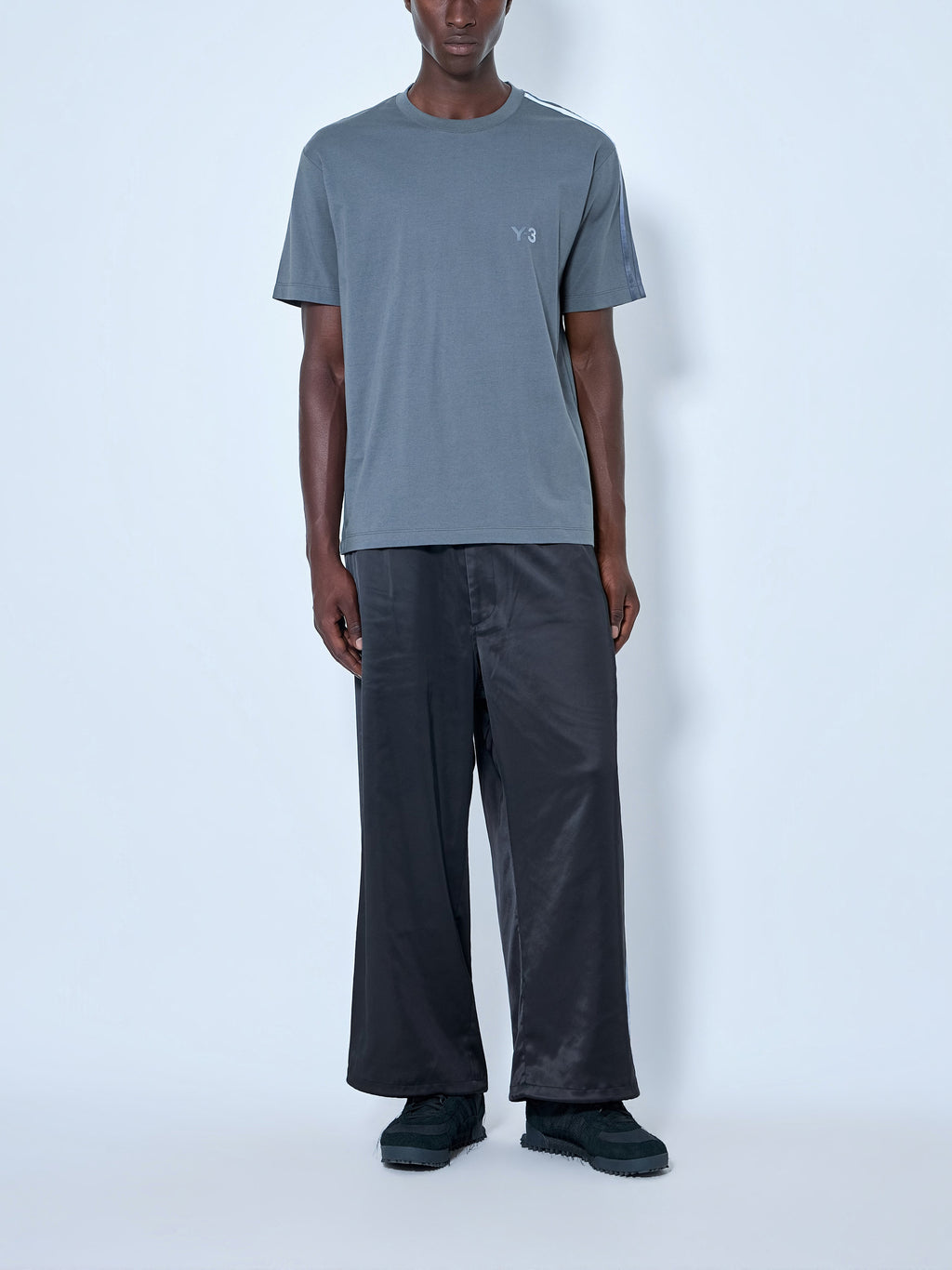 Elasticated Waist Wide-Leg Trousers
