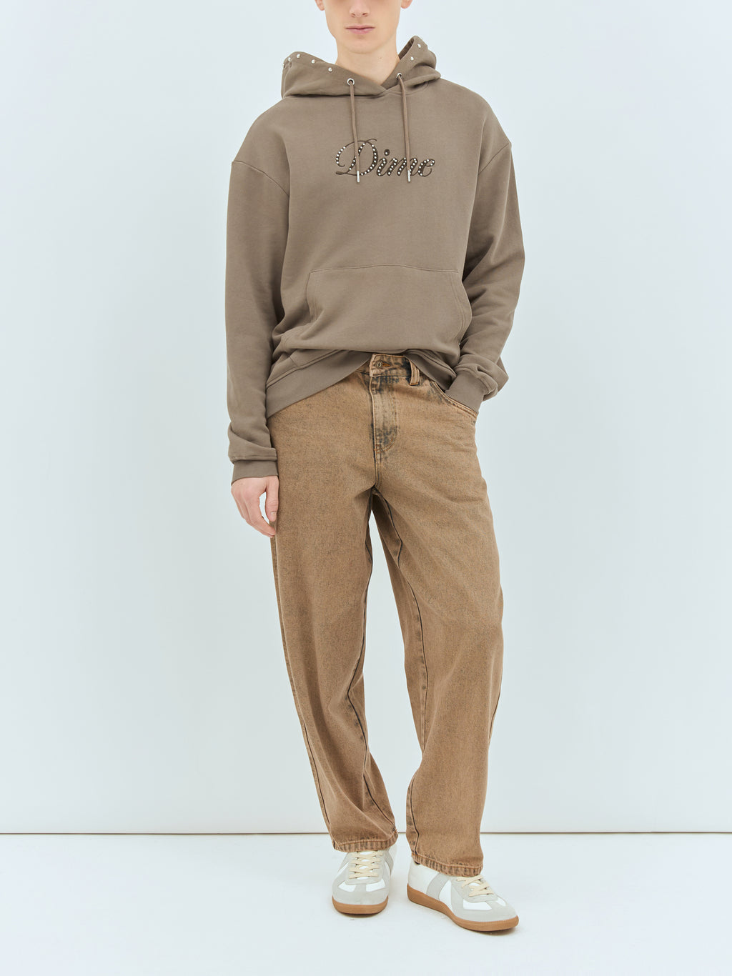 Cursive French Hooded Sweatshirt