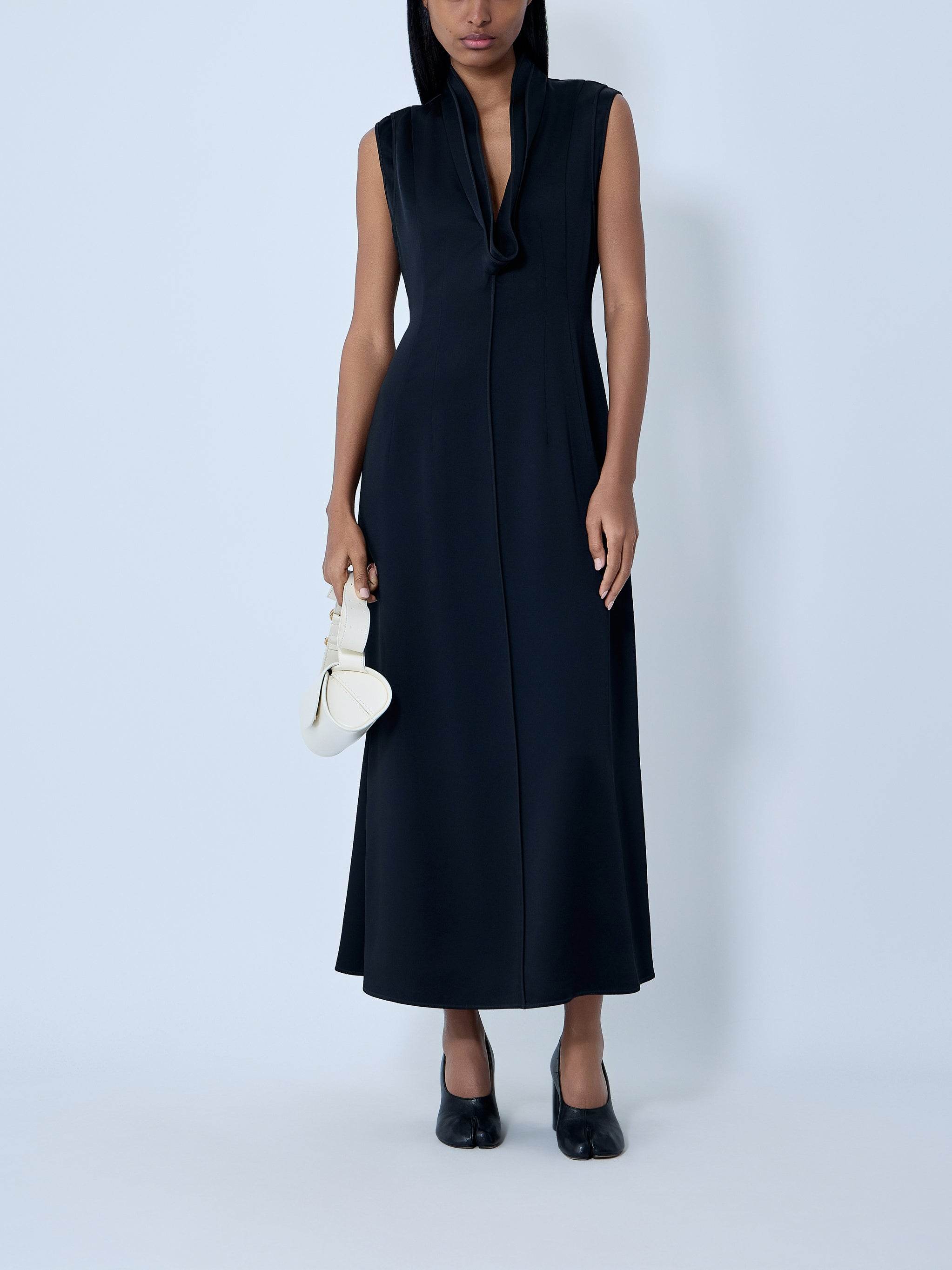 V-Neck Midi Dress