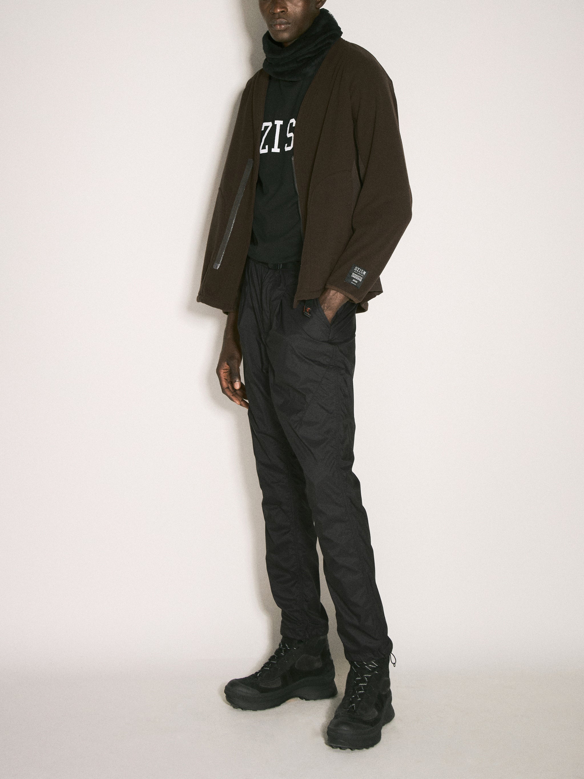 Logo Patch Velvet Scarf