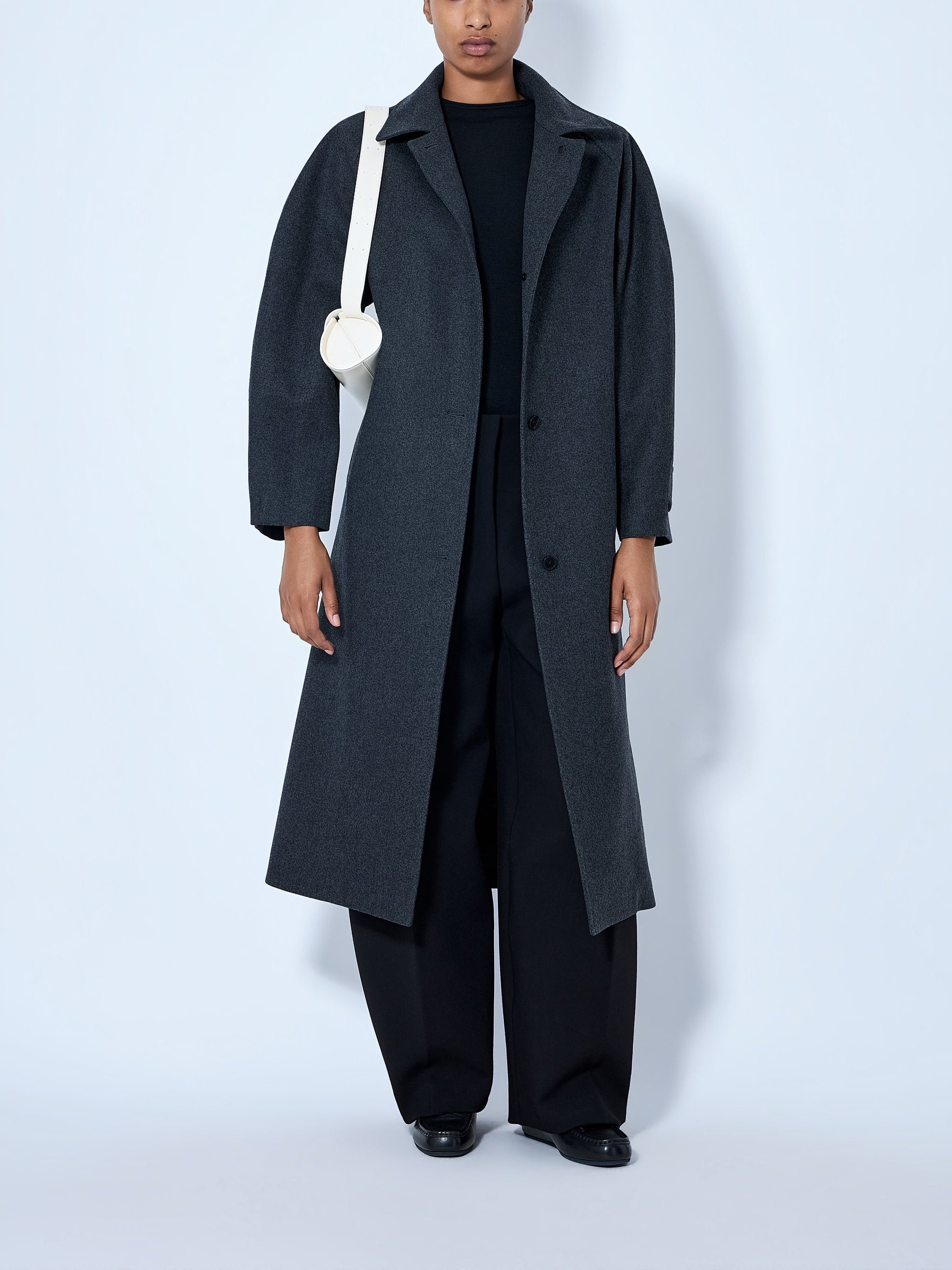 Single-Breasted Wool Coat
