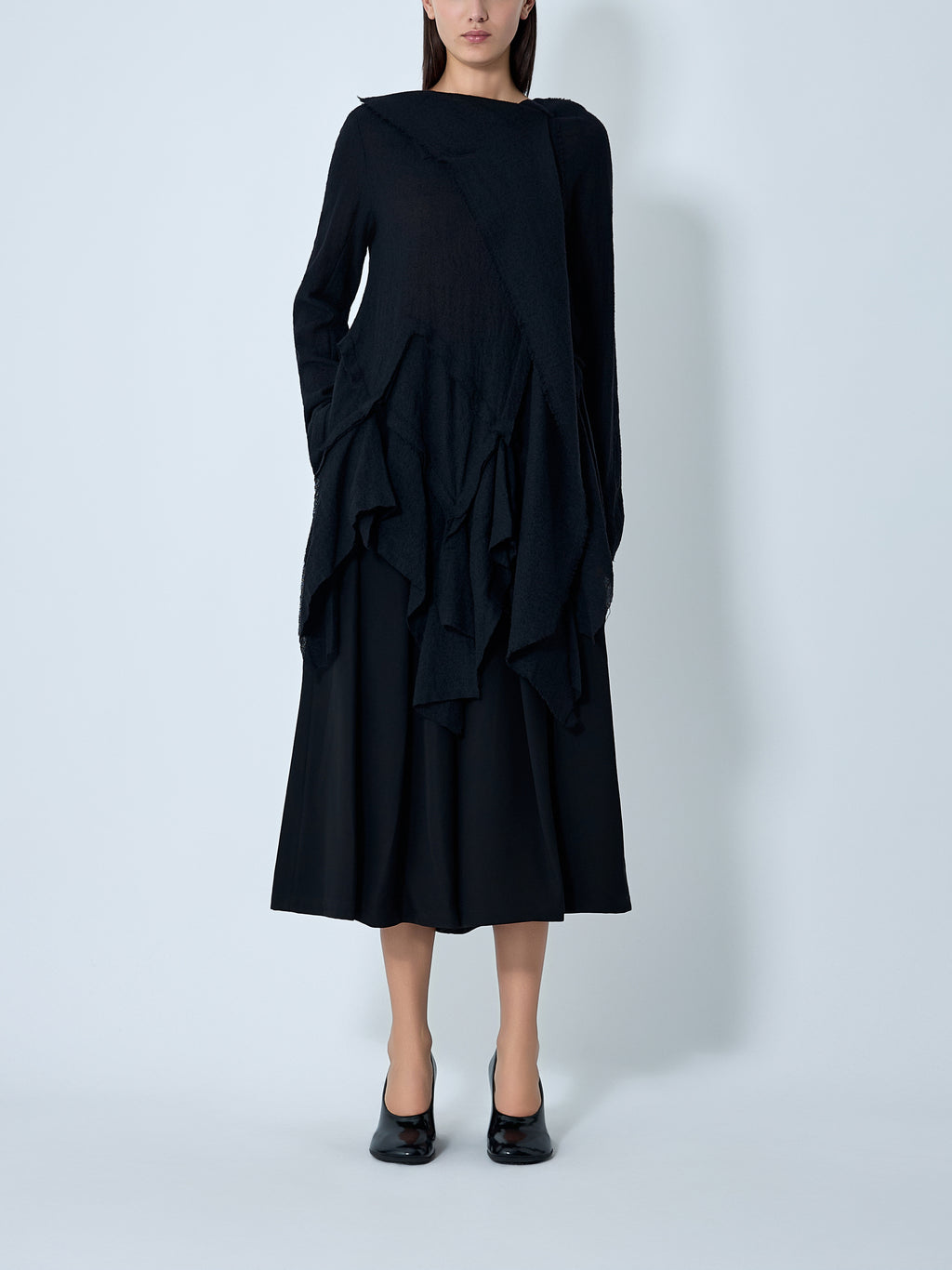 Gauzed Frilled Blouse