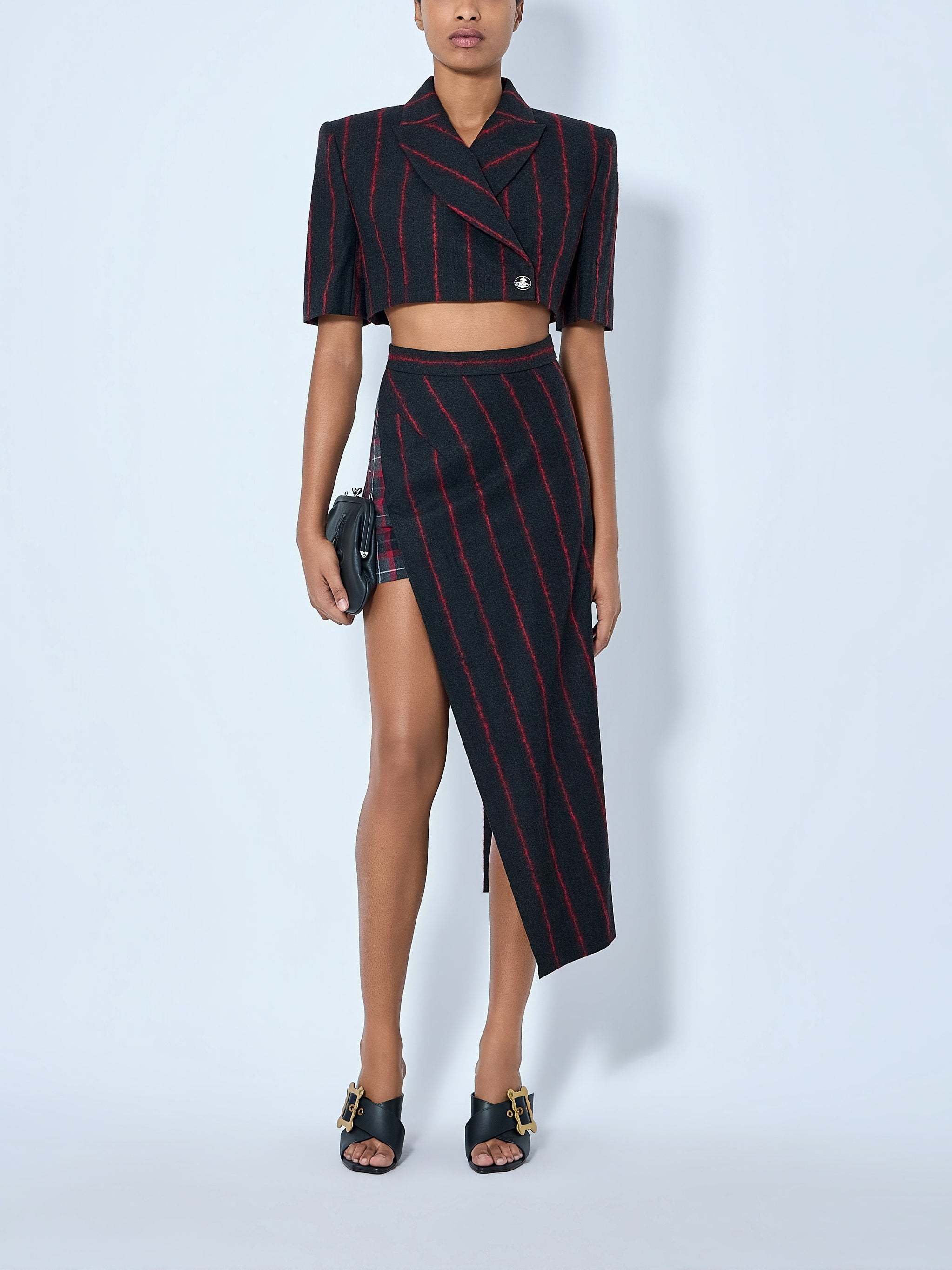 Cut Off One Button Blazer
