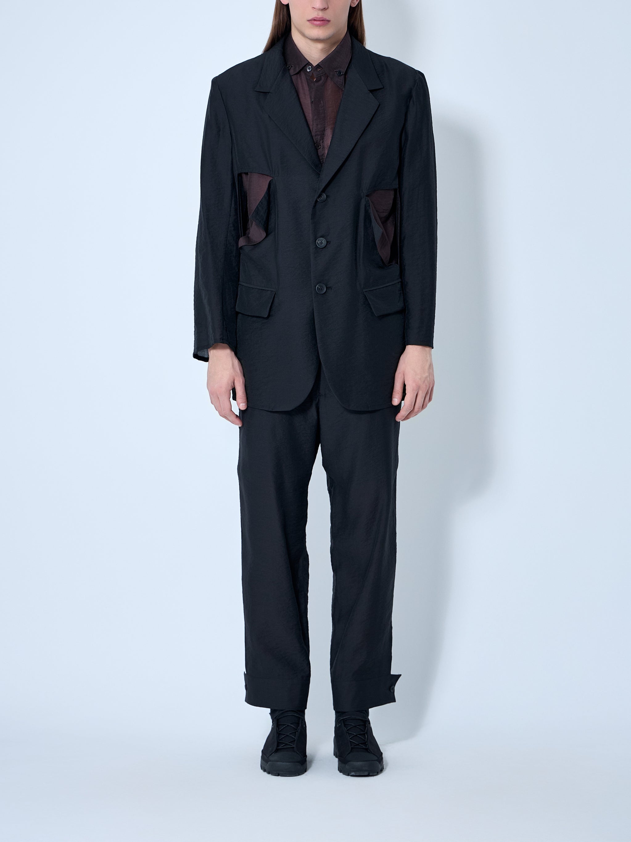 Cut-Off Single-Breasted Blazer