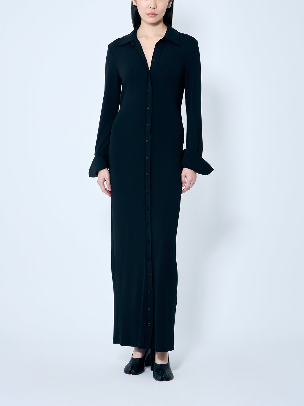Crepe Jersey Shirt Dress