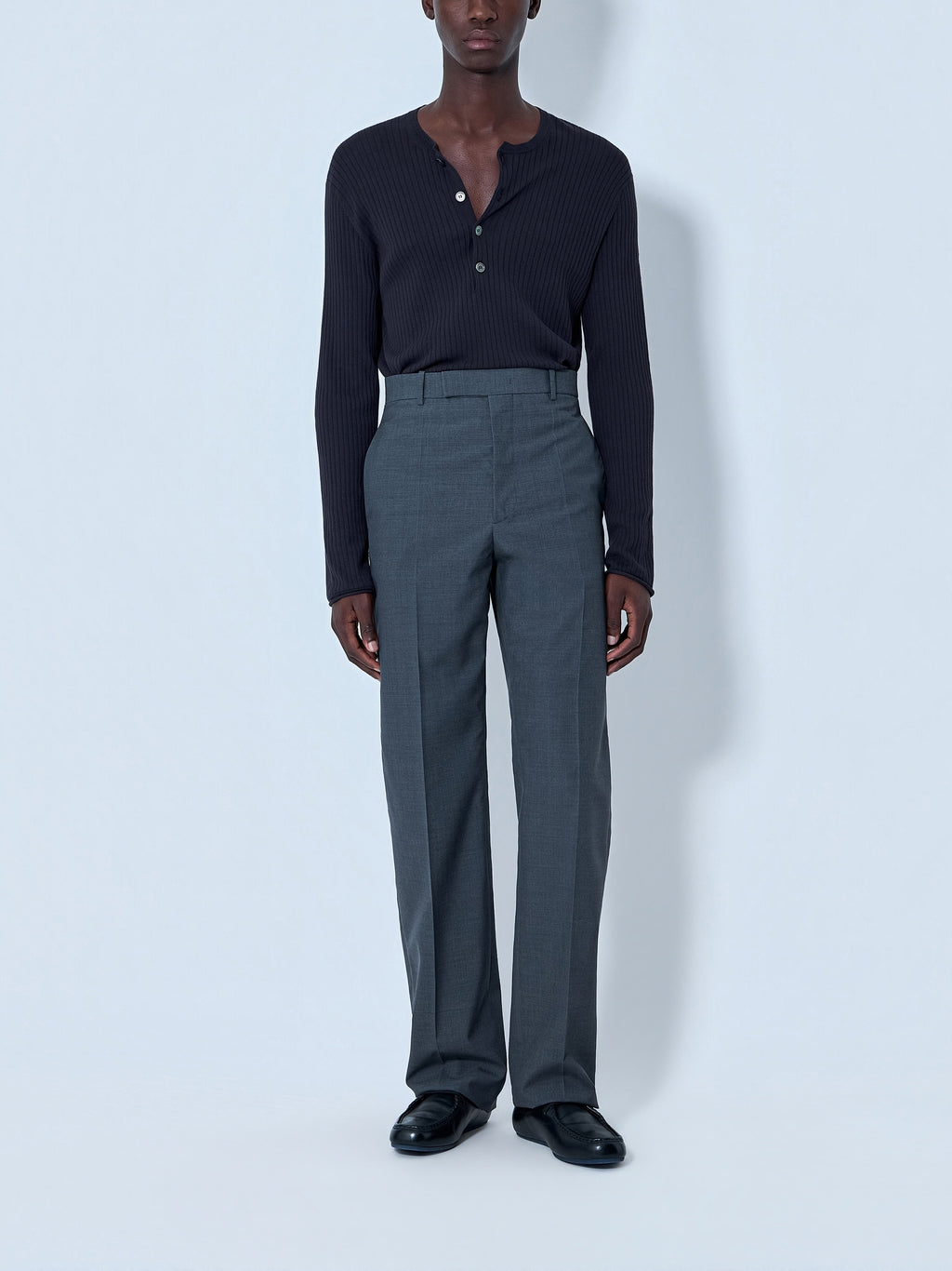 Tailored Wool-Blend Trousers
