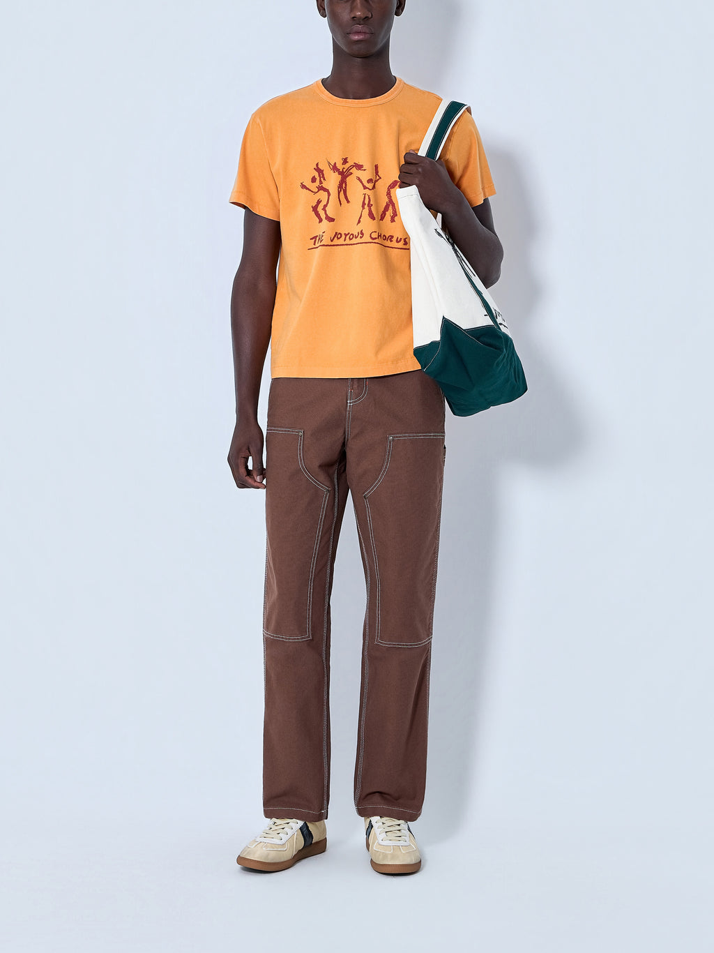 Contrast Stitch Cargo Trousers