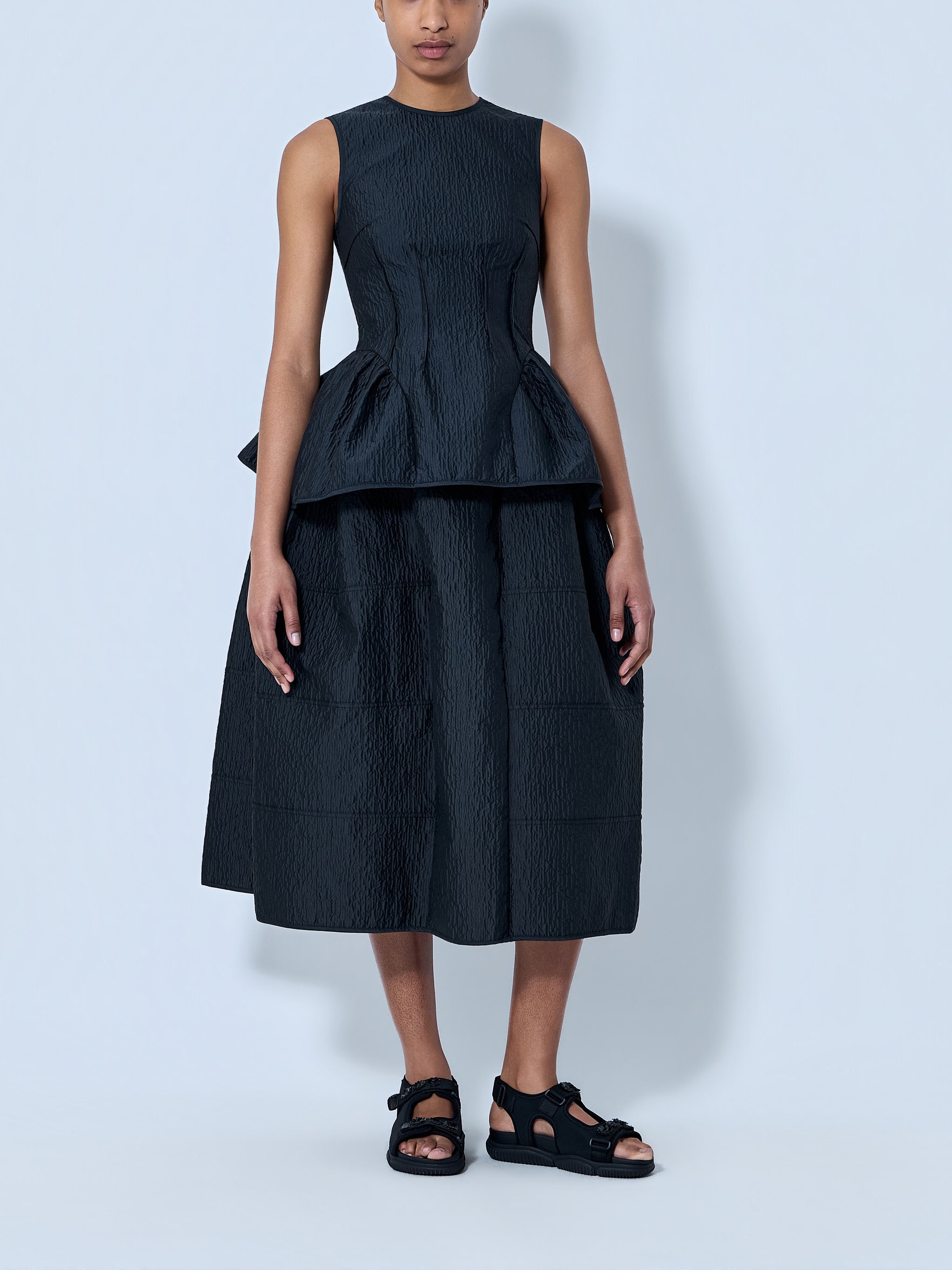 CBdaphne Skirt Stria Matelasse