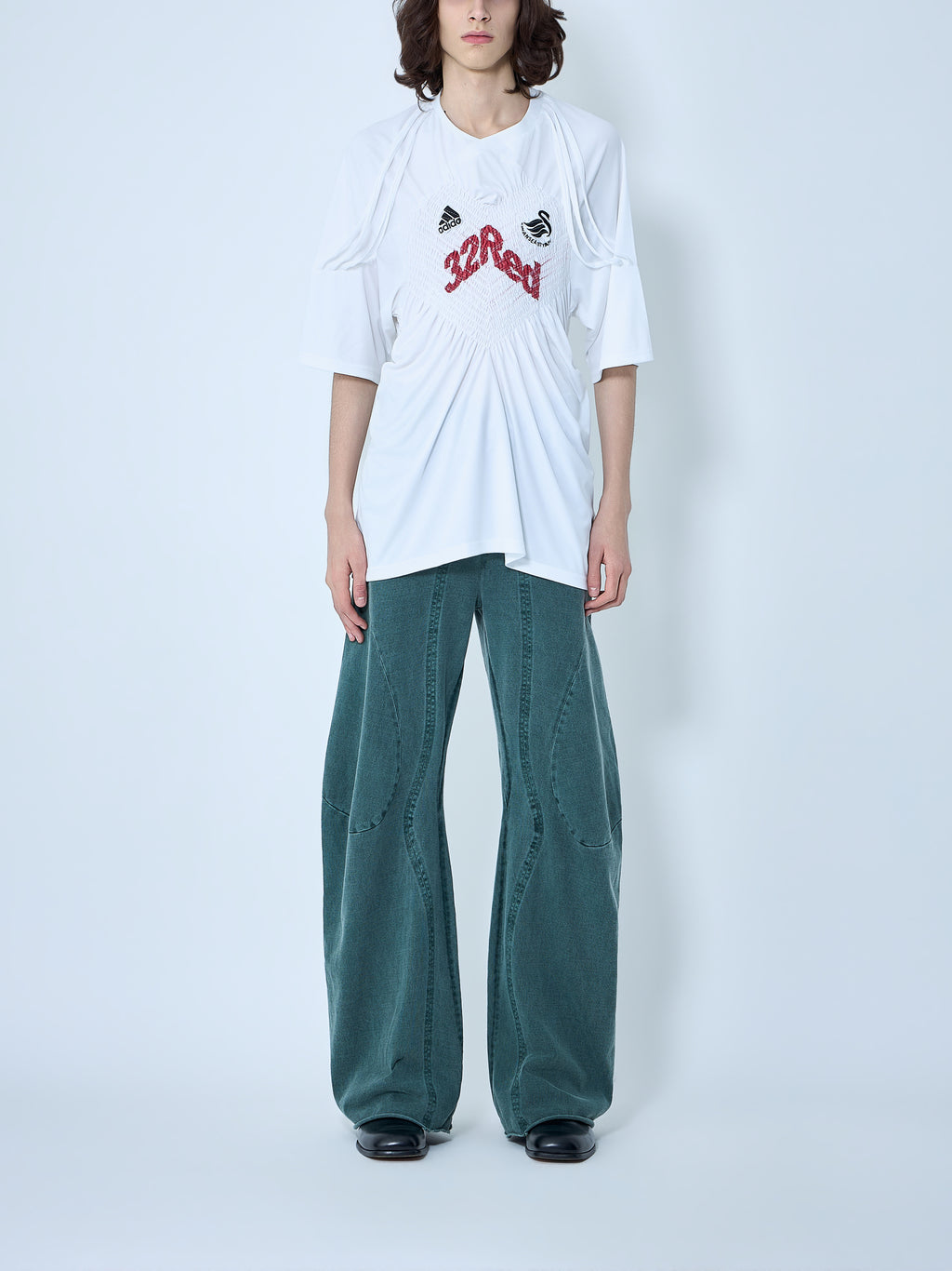 Shirred Football T-Shirt