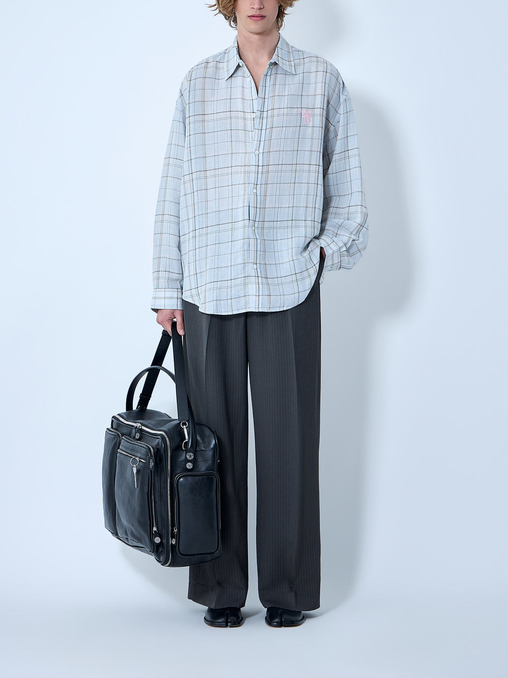 Plaid Button-Up Shirt