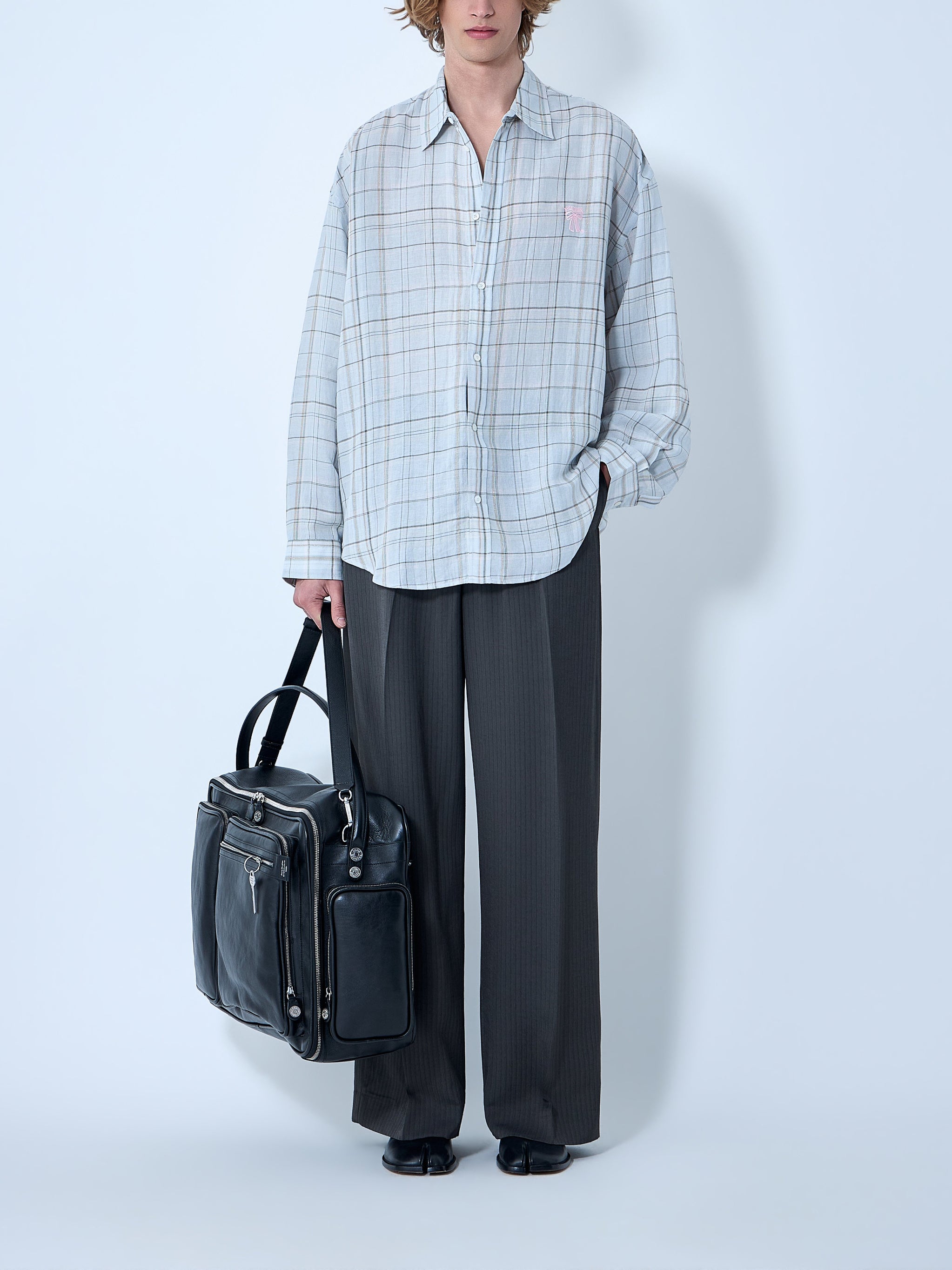 Plaid Button-Up Shirt
