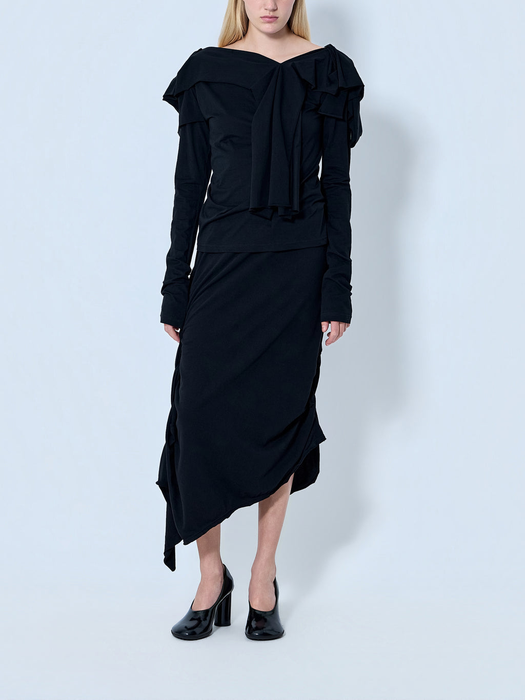 Supima Single Jersey Big Collar Top