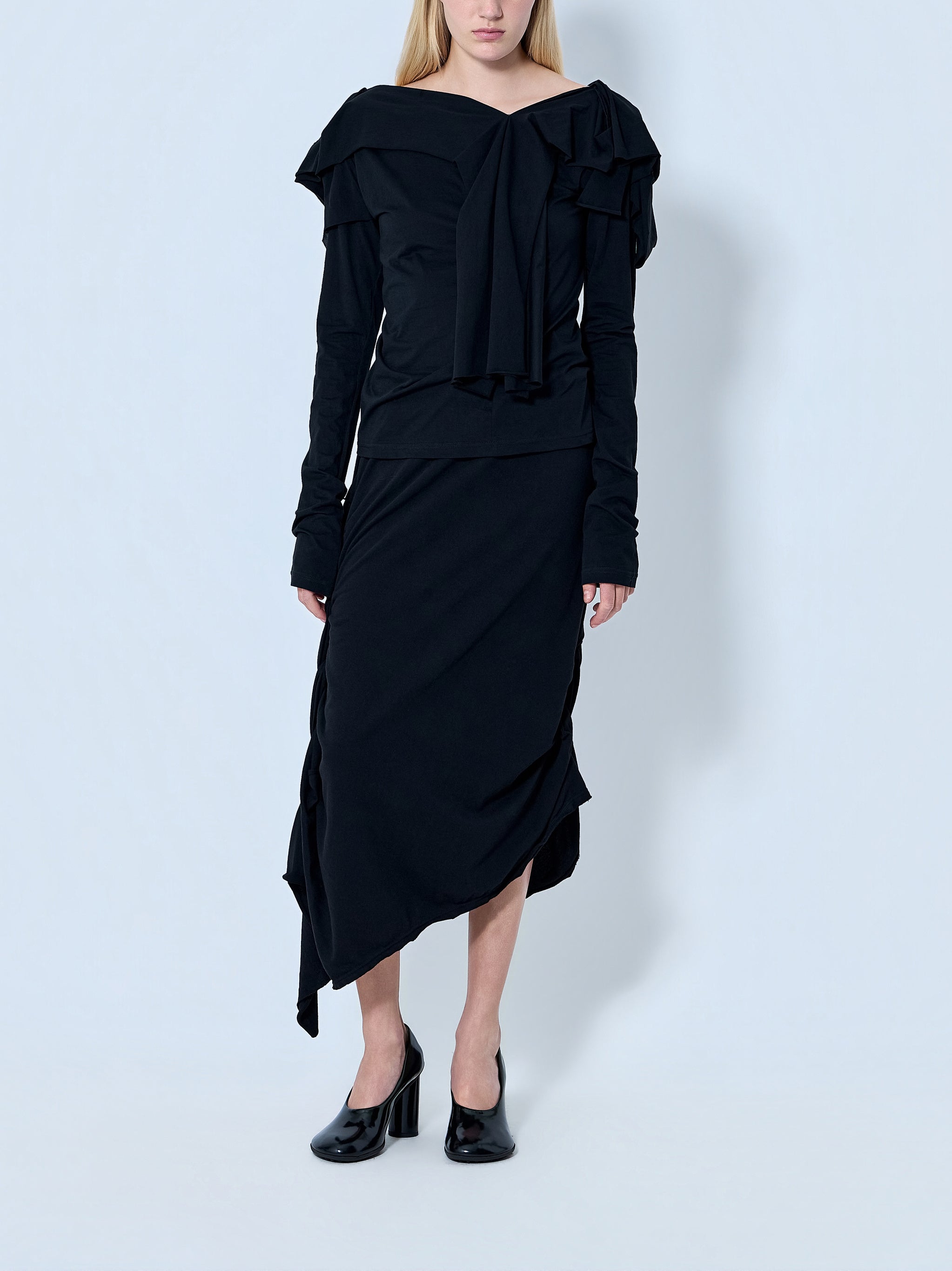 Supima Single Jersey Big Collar Top