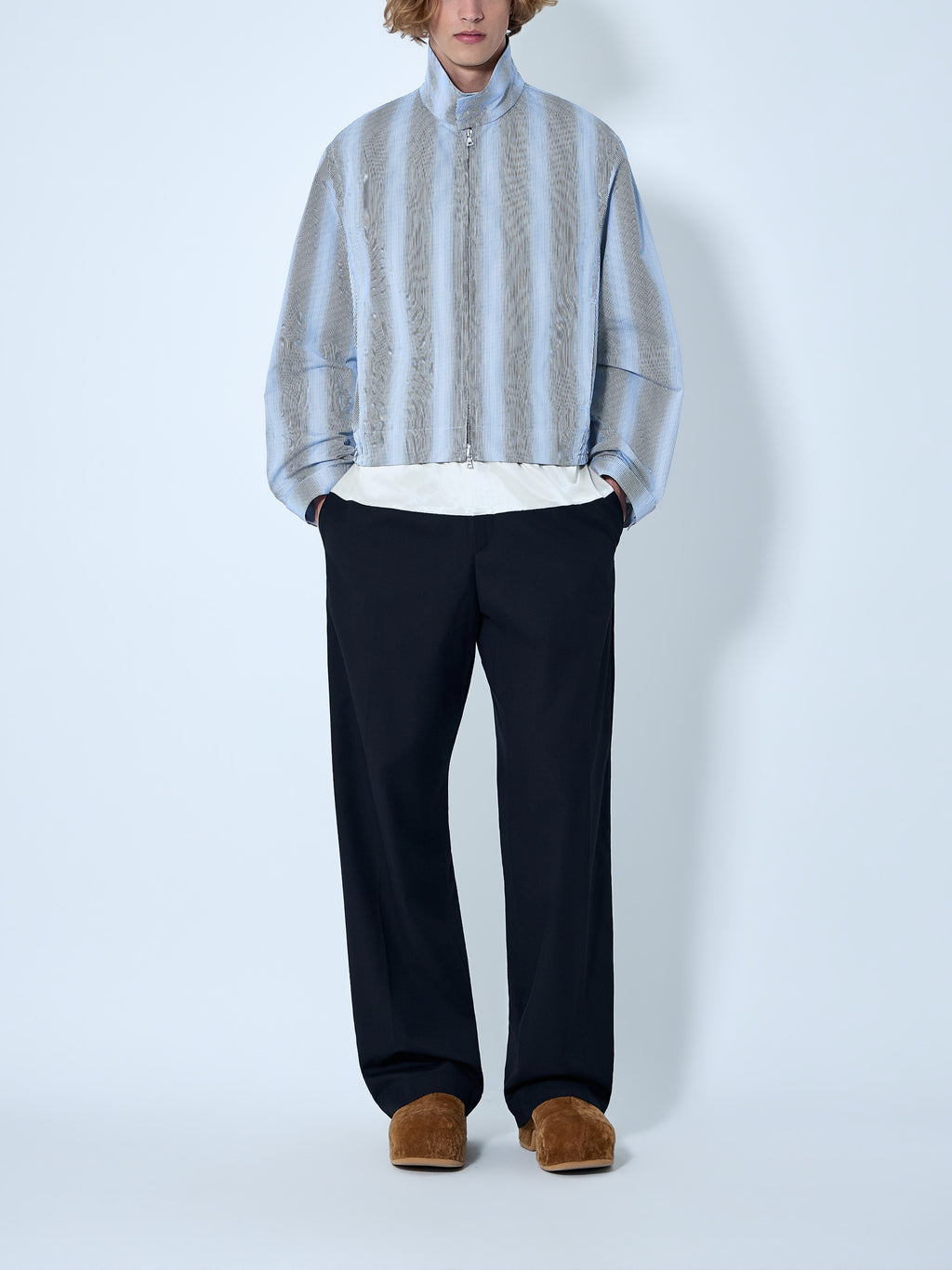Striped Zip-Up Jacket