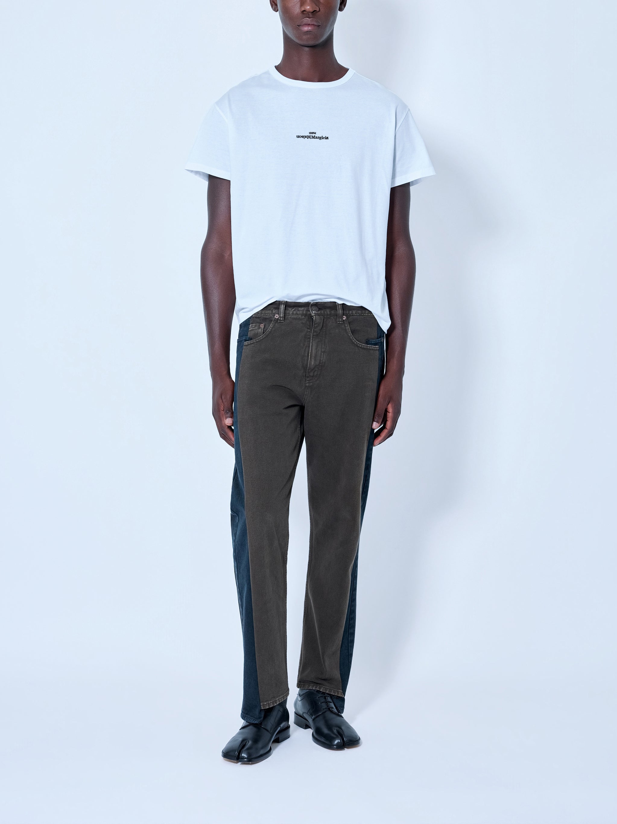 Spliced Denim Trousers