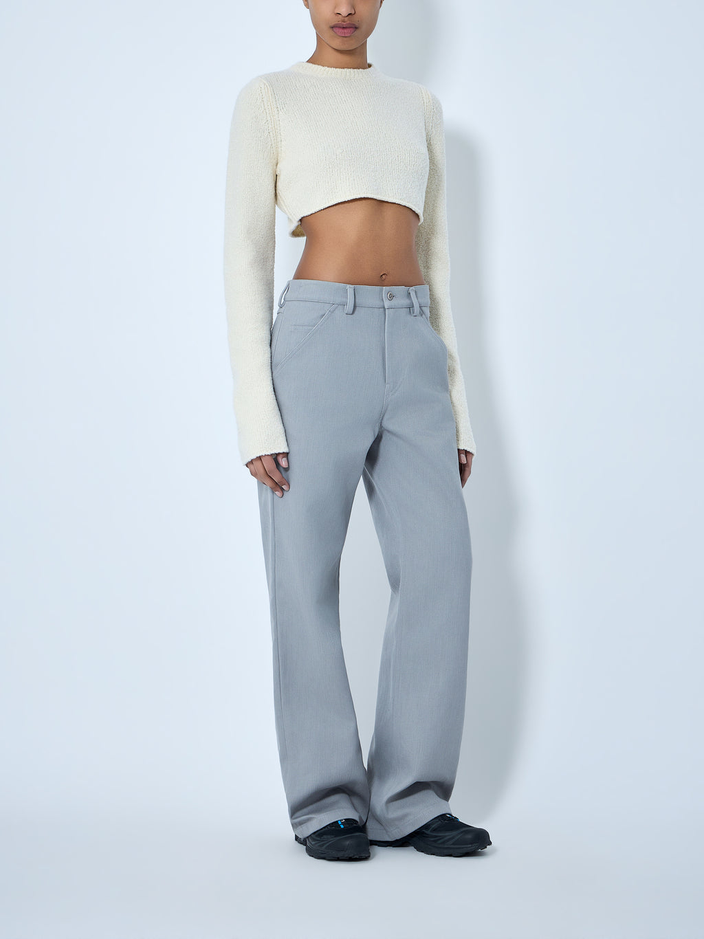 Wide-Leg Tailored Trousers