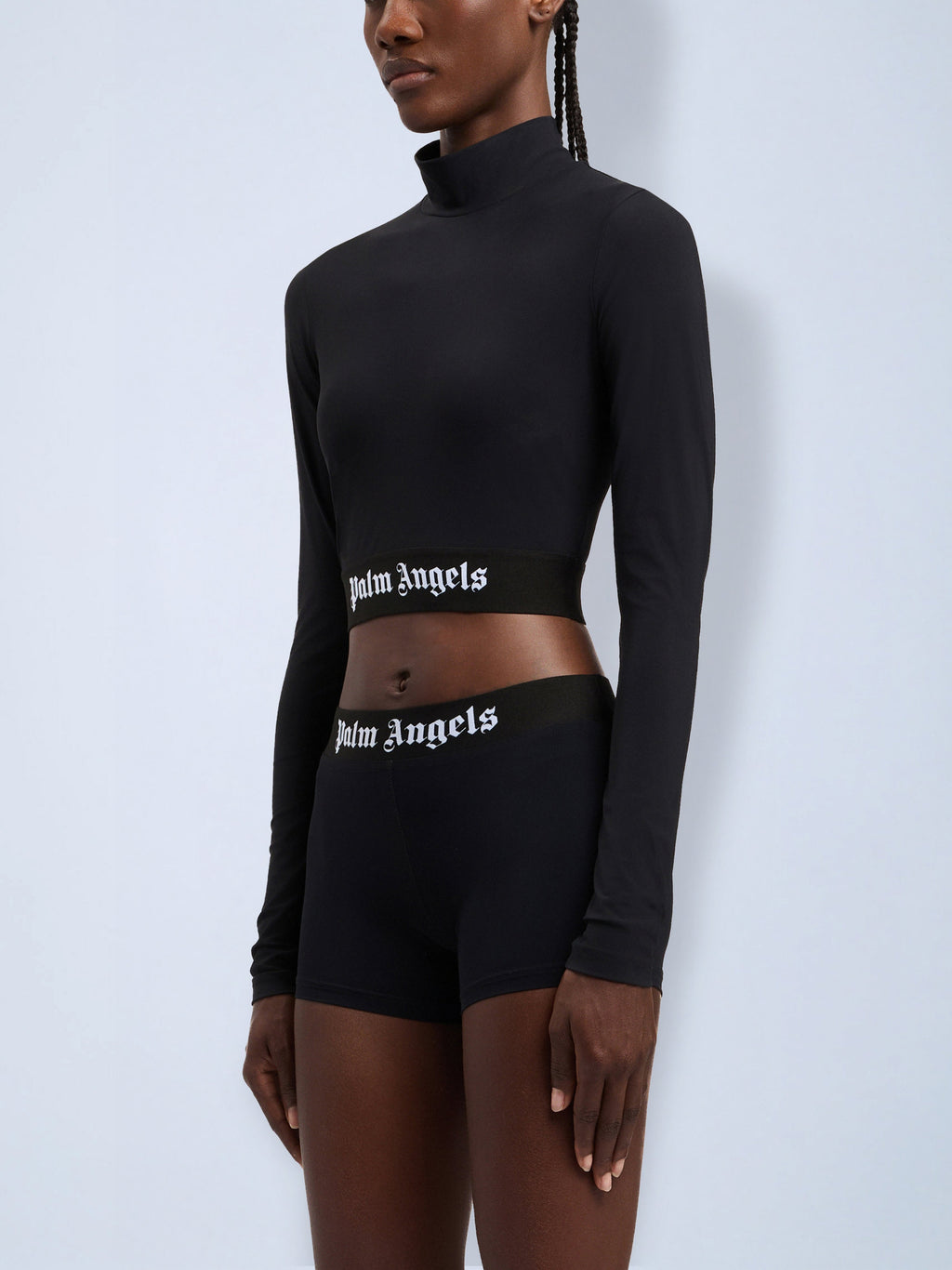 Classic Logo Long-Sleeved Mockneck Top