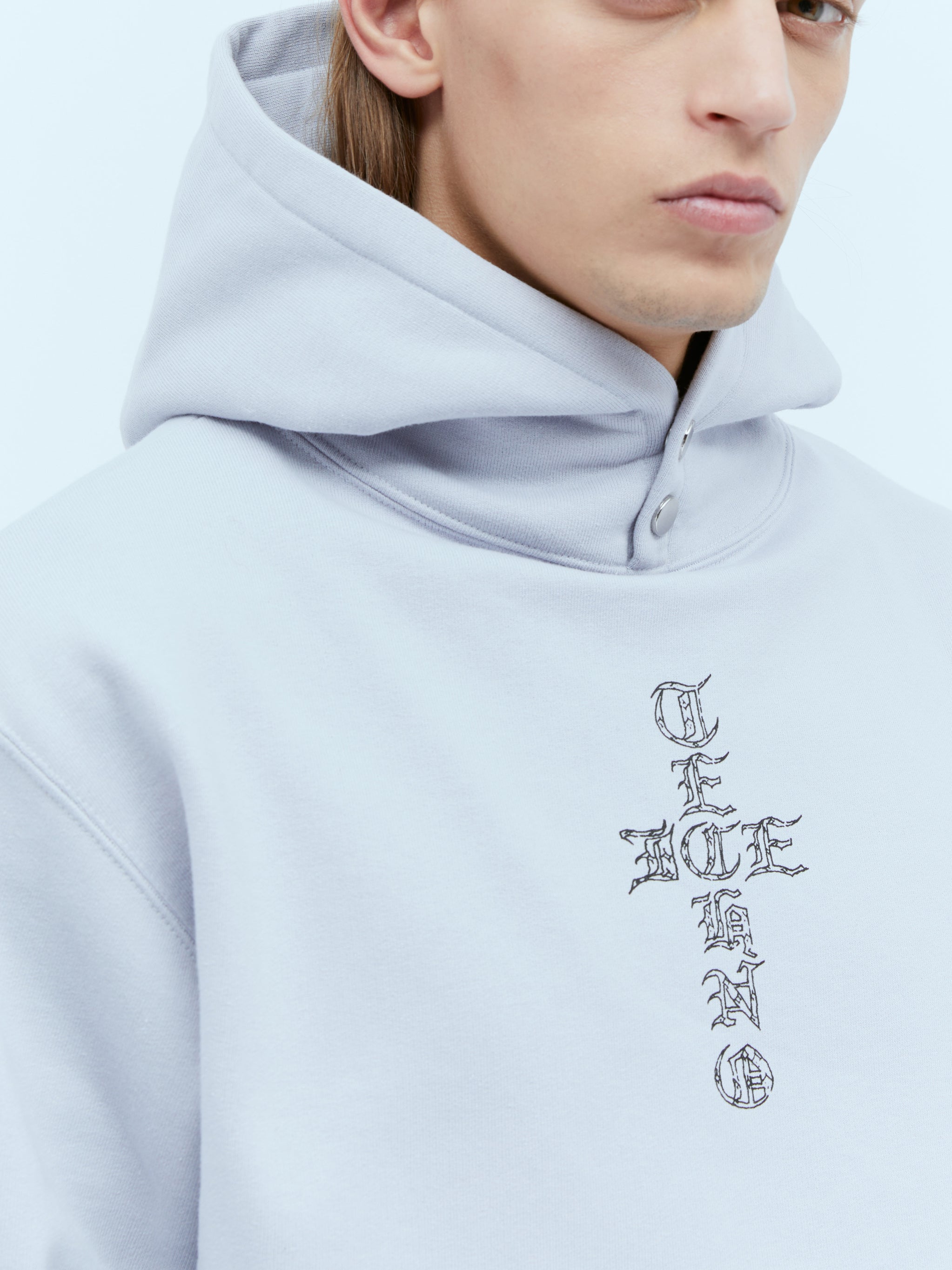 Cross Logo Print Hooded Sweatshirt