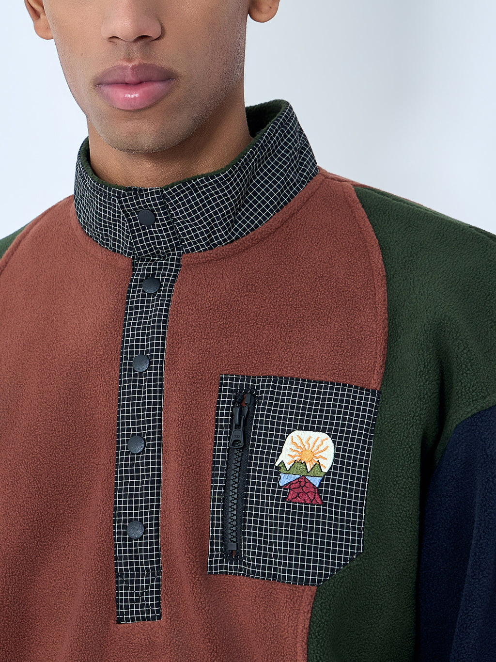 Fleece Pullover With Button Placket