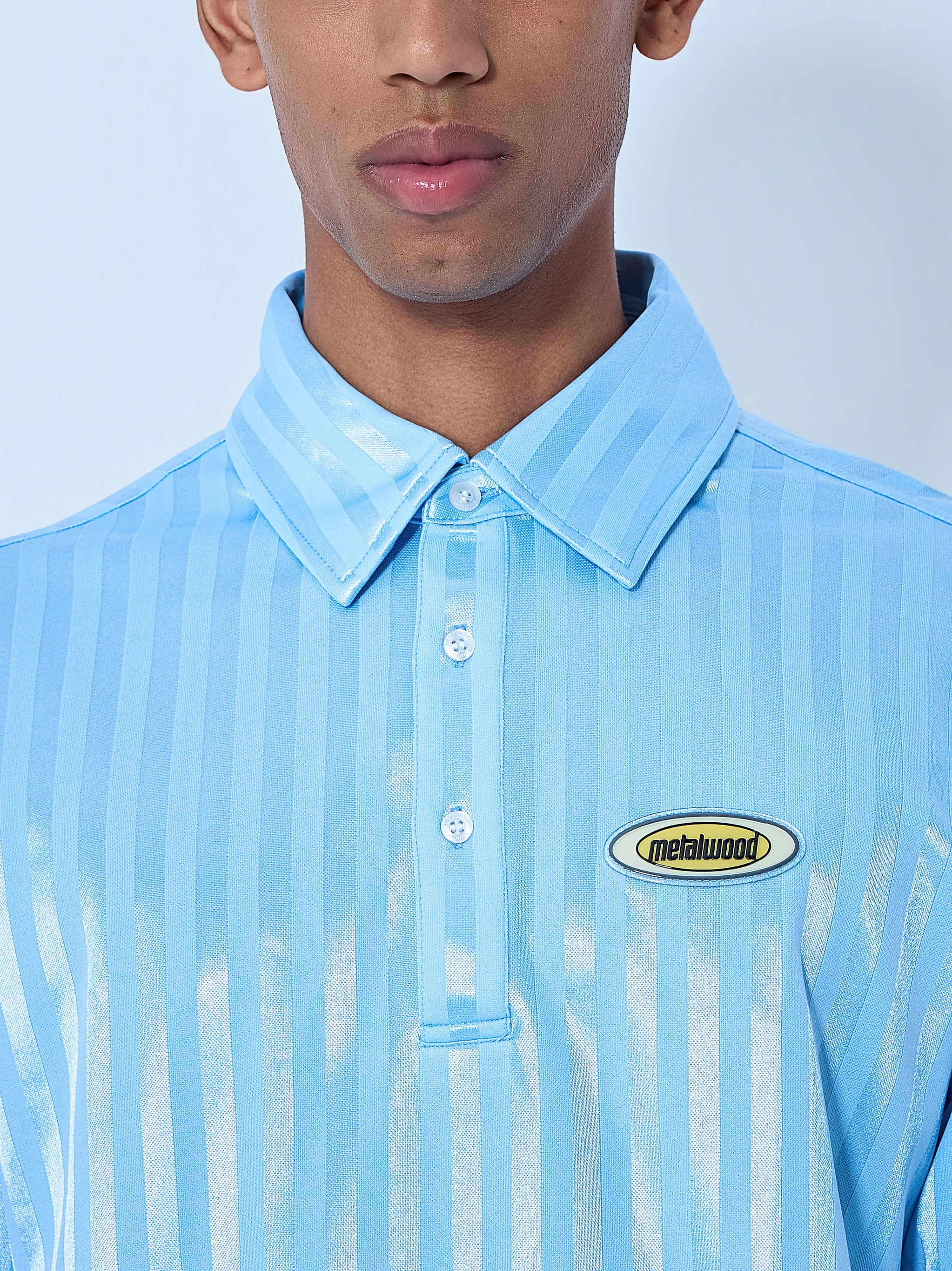 Striped Long Sleeve Polo Shirt