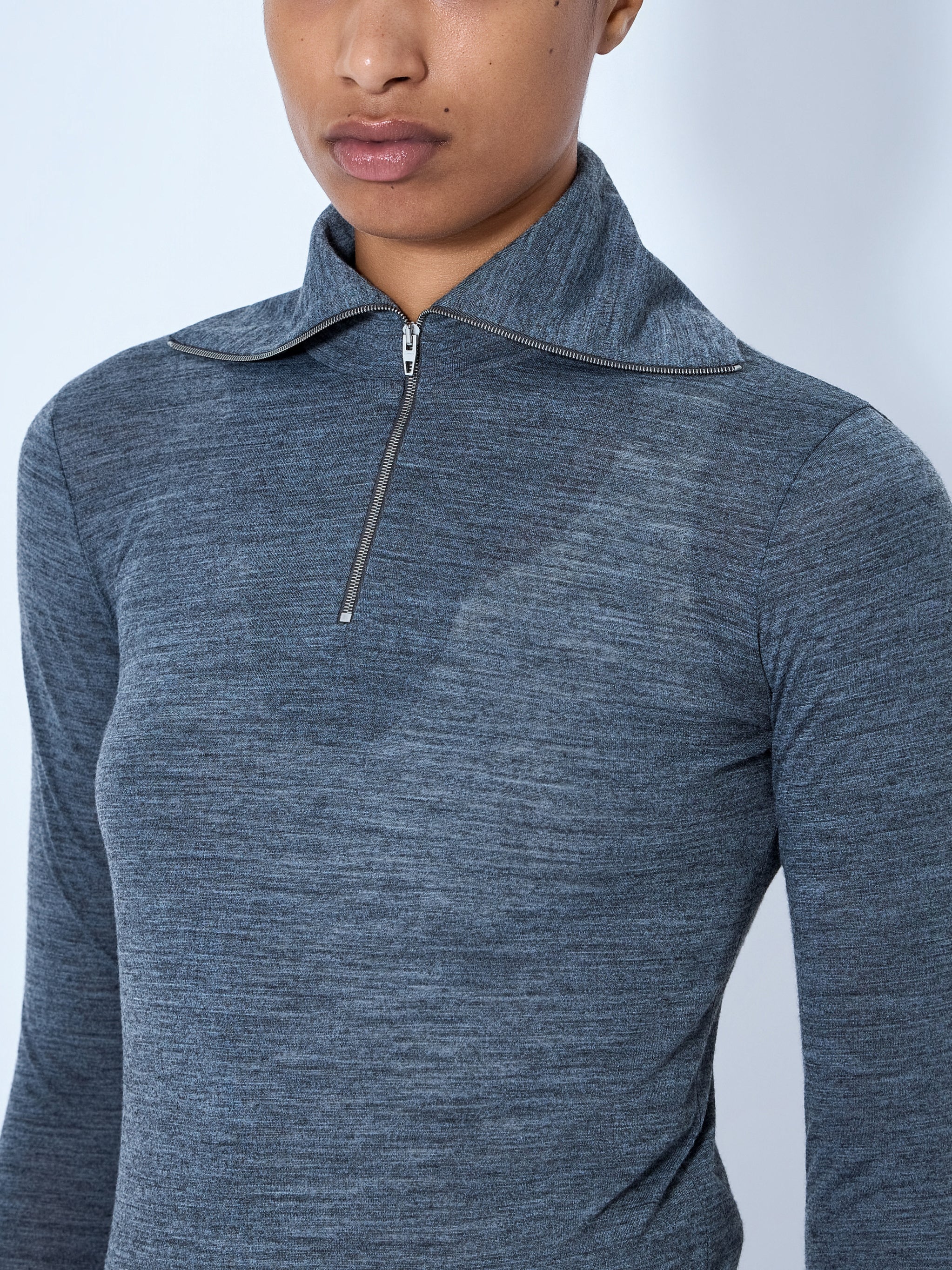 Quarter-Zip Long Sleeve Top