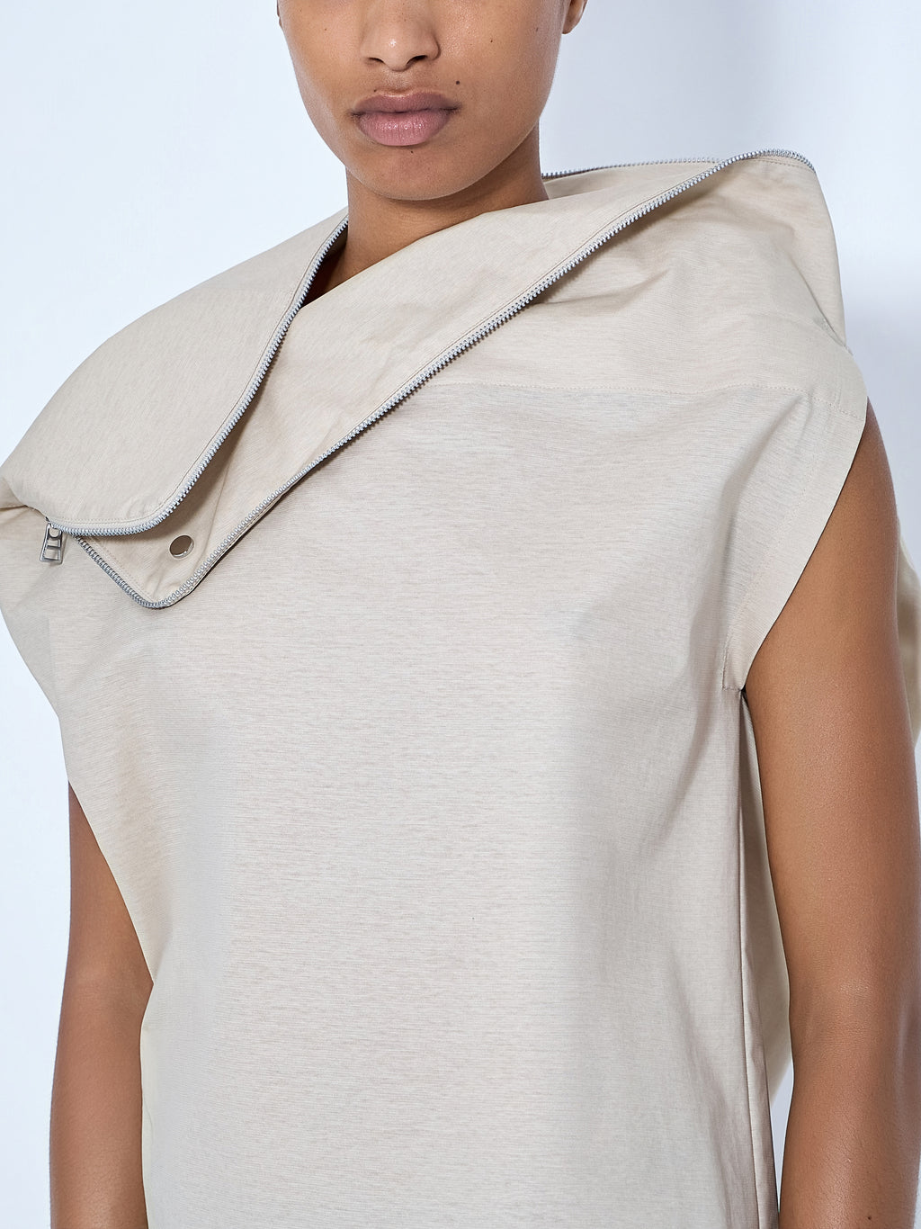 Asymmetric Zip Detail Top