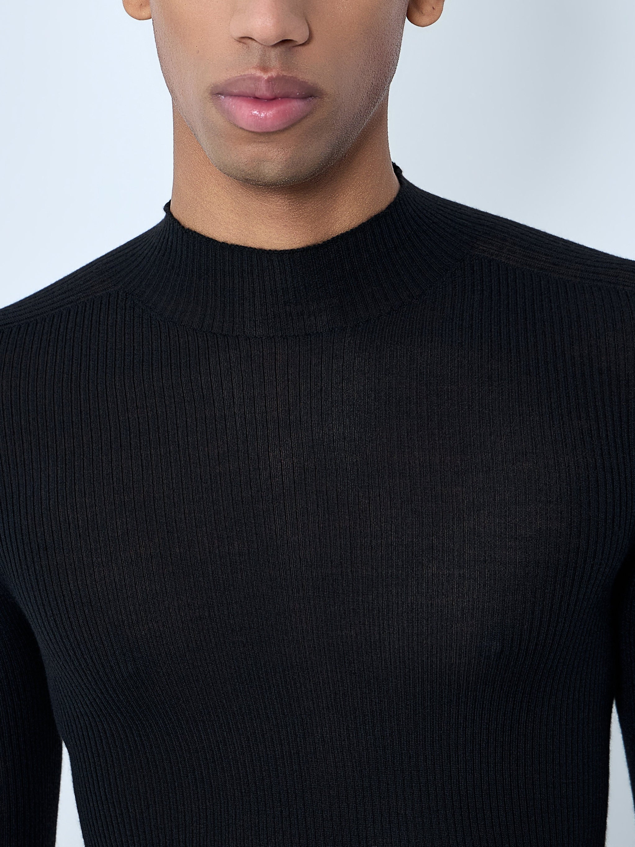 Ribbed Knit Long Sleeve Top