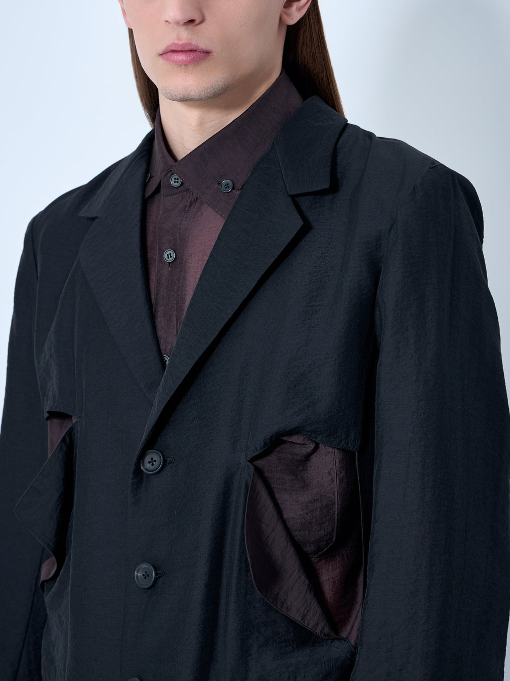 Cut-Off Single-Breasted Blazer