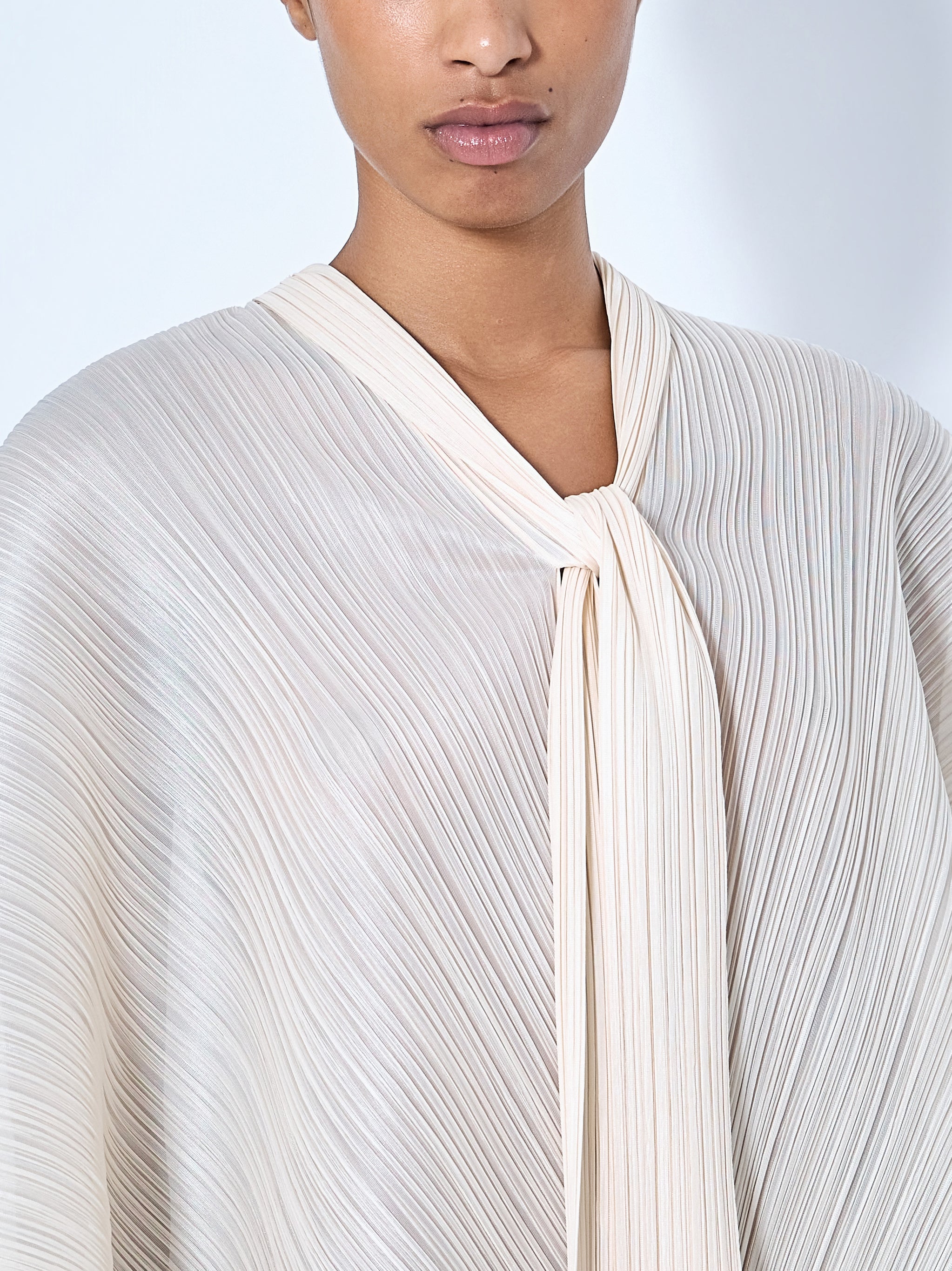 Pleated Cape Blouse
