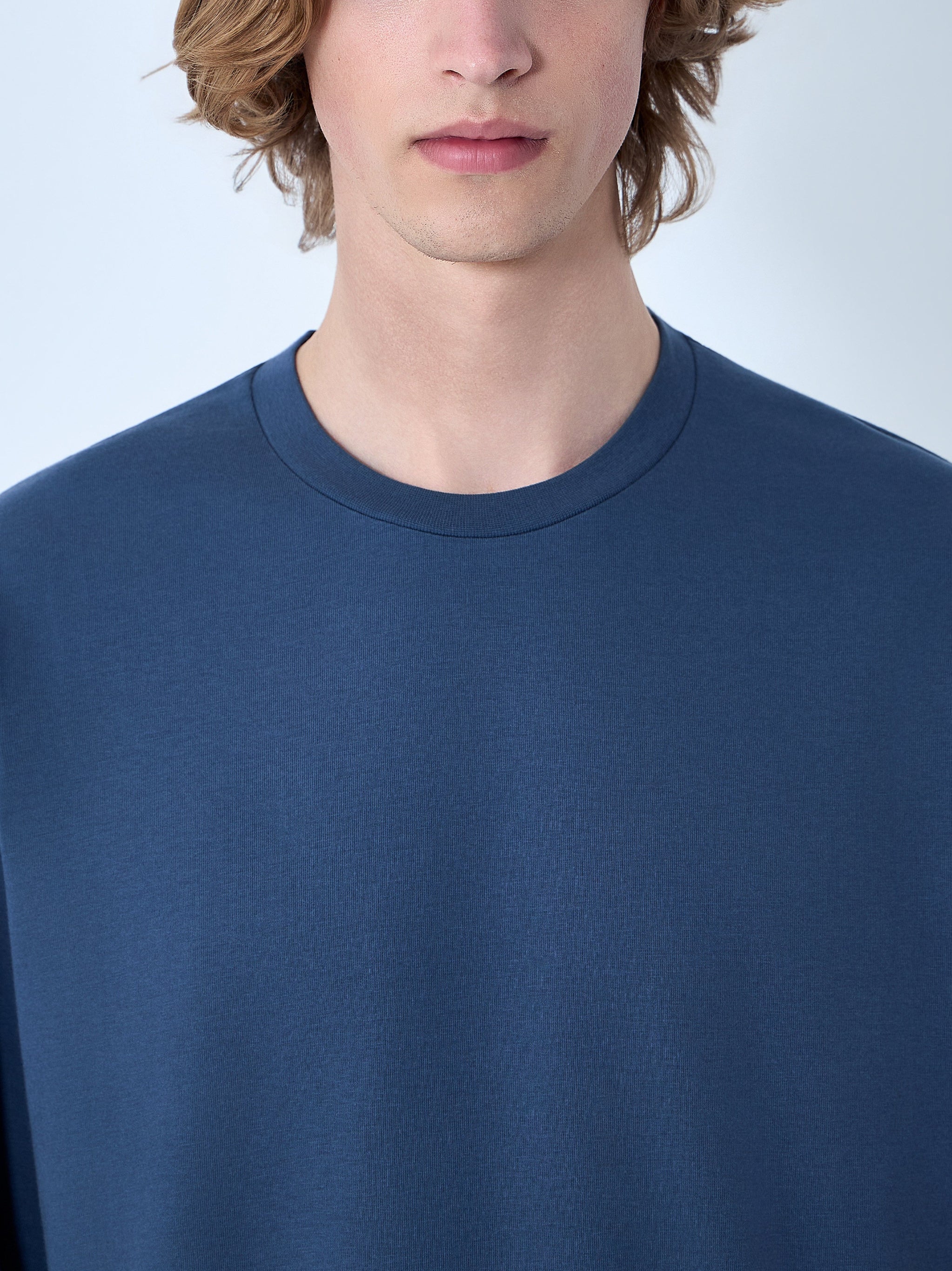Ribbed Crewneck Long Sleeve Top