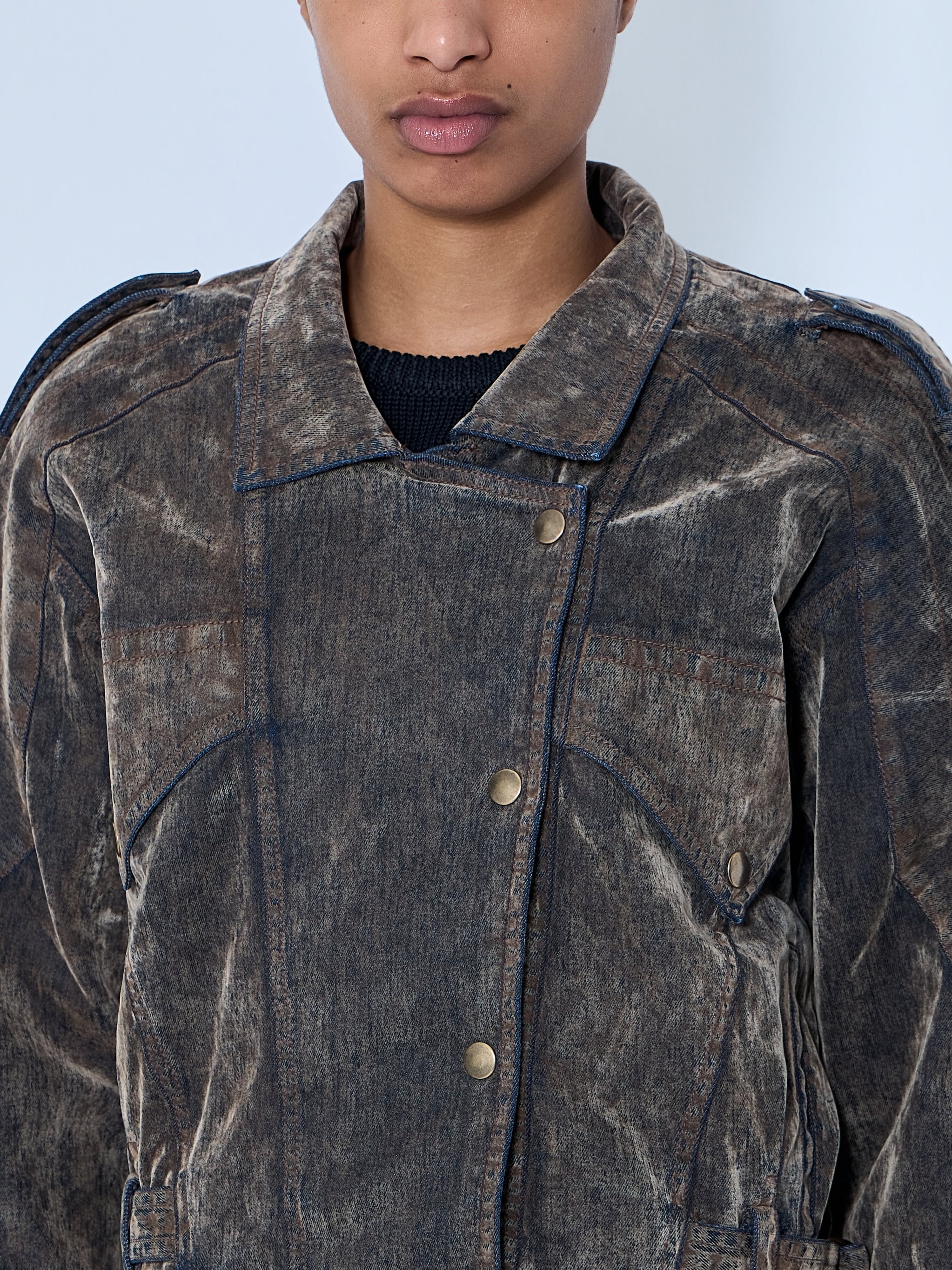 Flocked Denim Jacket