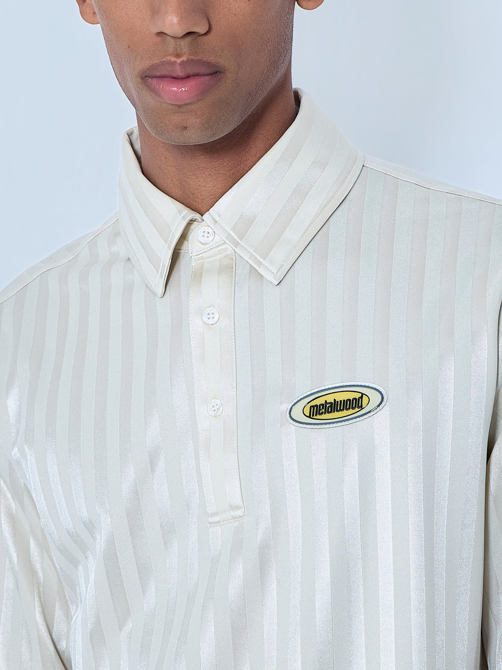 Striped Long Sleeve Polo Shirt