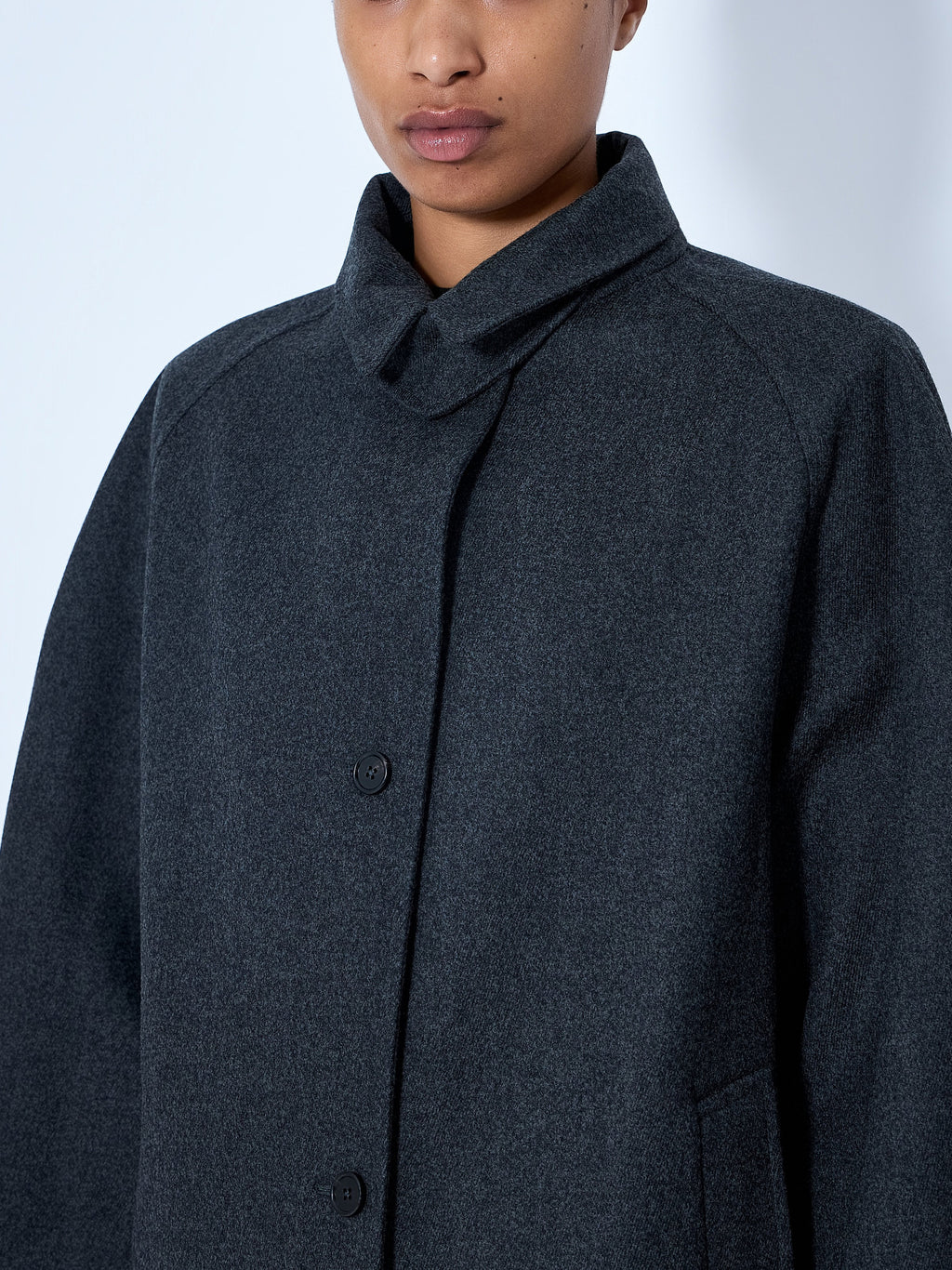 Single-Breasted Wool Coat